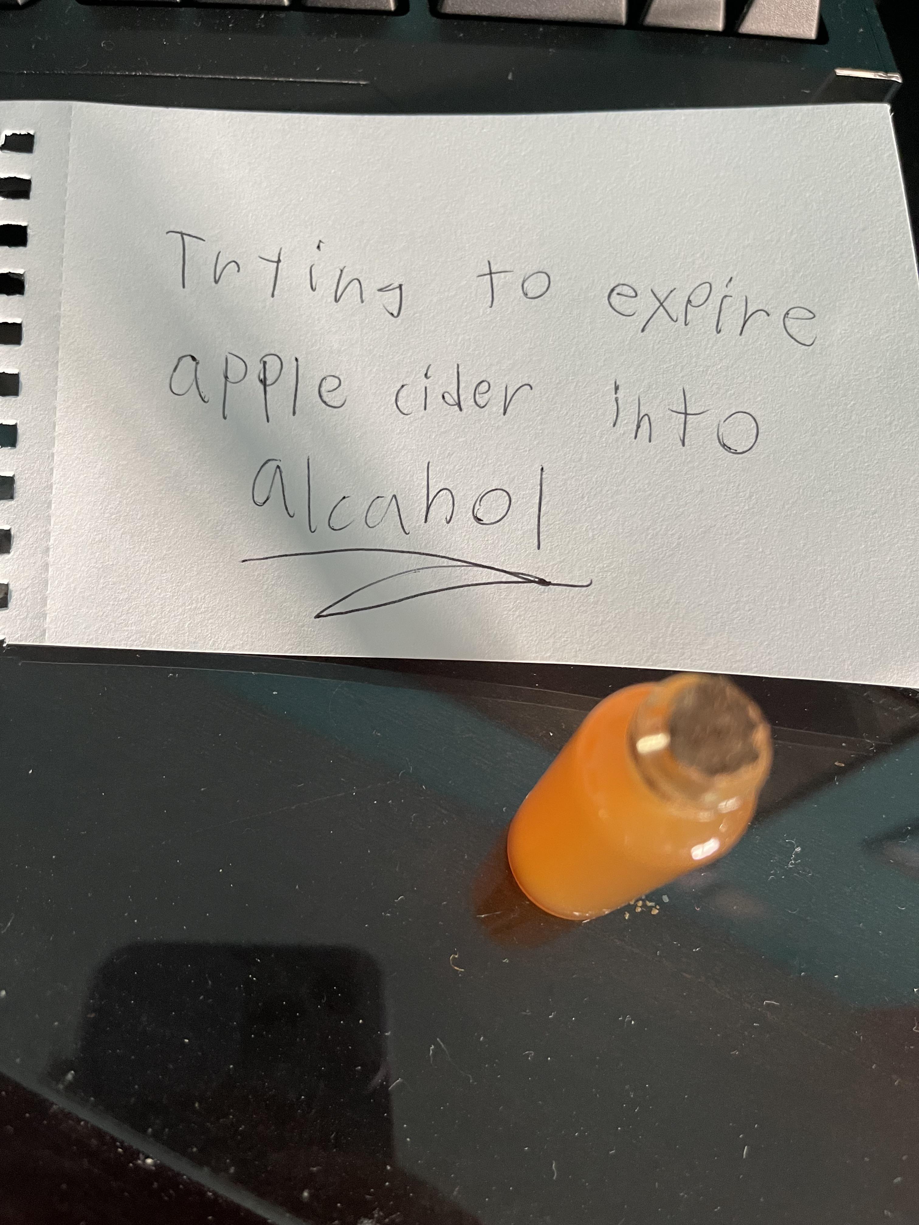 My kid is 10. He asked why they kept mentioning expired apple cider on