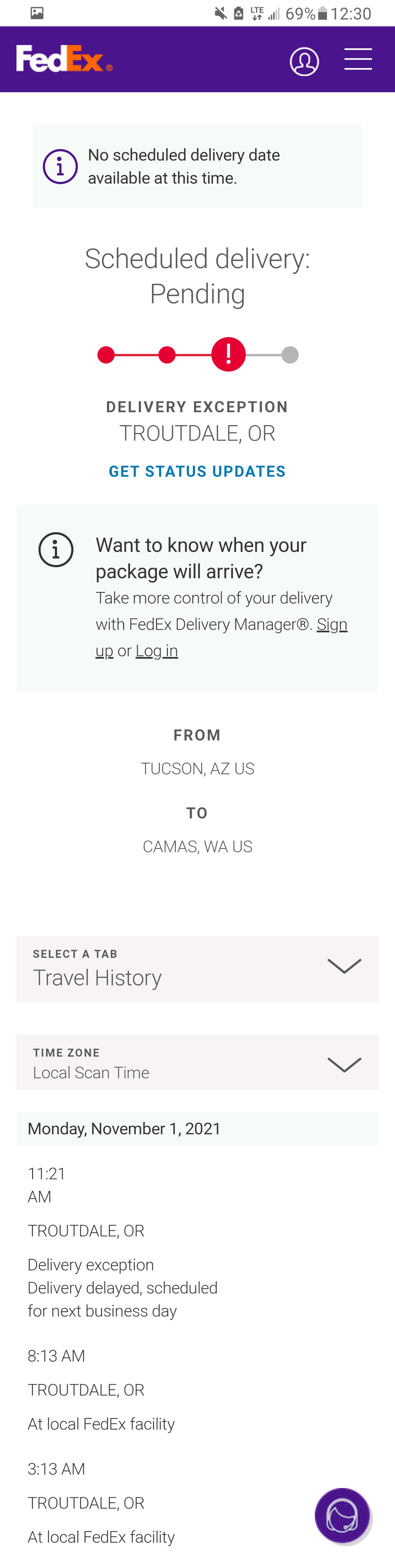 Been stuck at Troutdale since Oct. 27th, and...well, isn't that