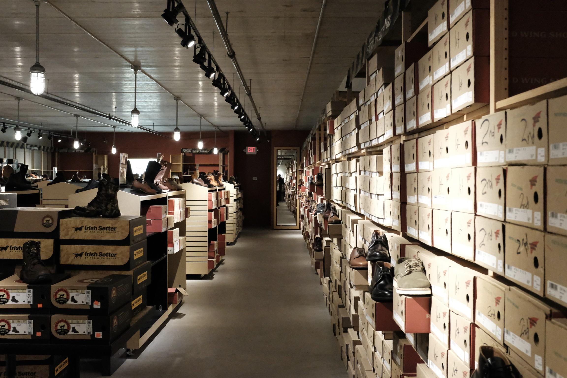 1/2 of the downstairs of the Red Wing Store! Worth the trip. r