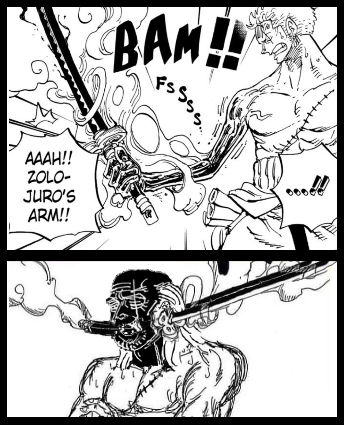 Ah, so that's why Zoro doesn't use Enma in his mouth. r/OnePiece