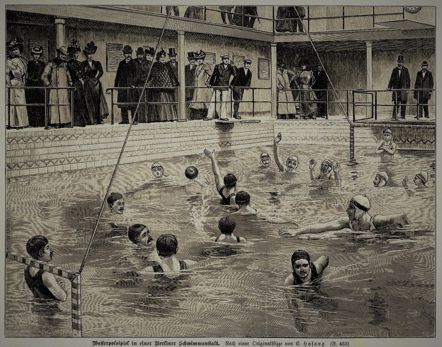 Water Polo match at the swimming pool of Berlin, Germany in 1900 r/sports