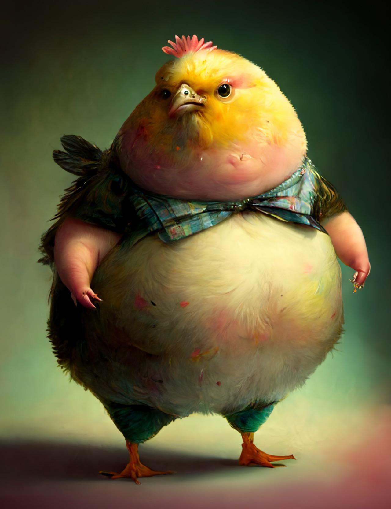 Big fat angry chicken r/midjourney