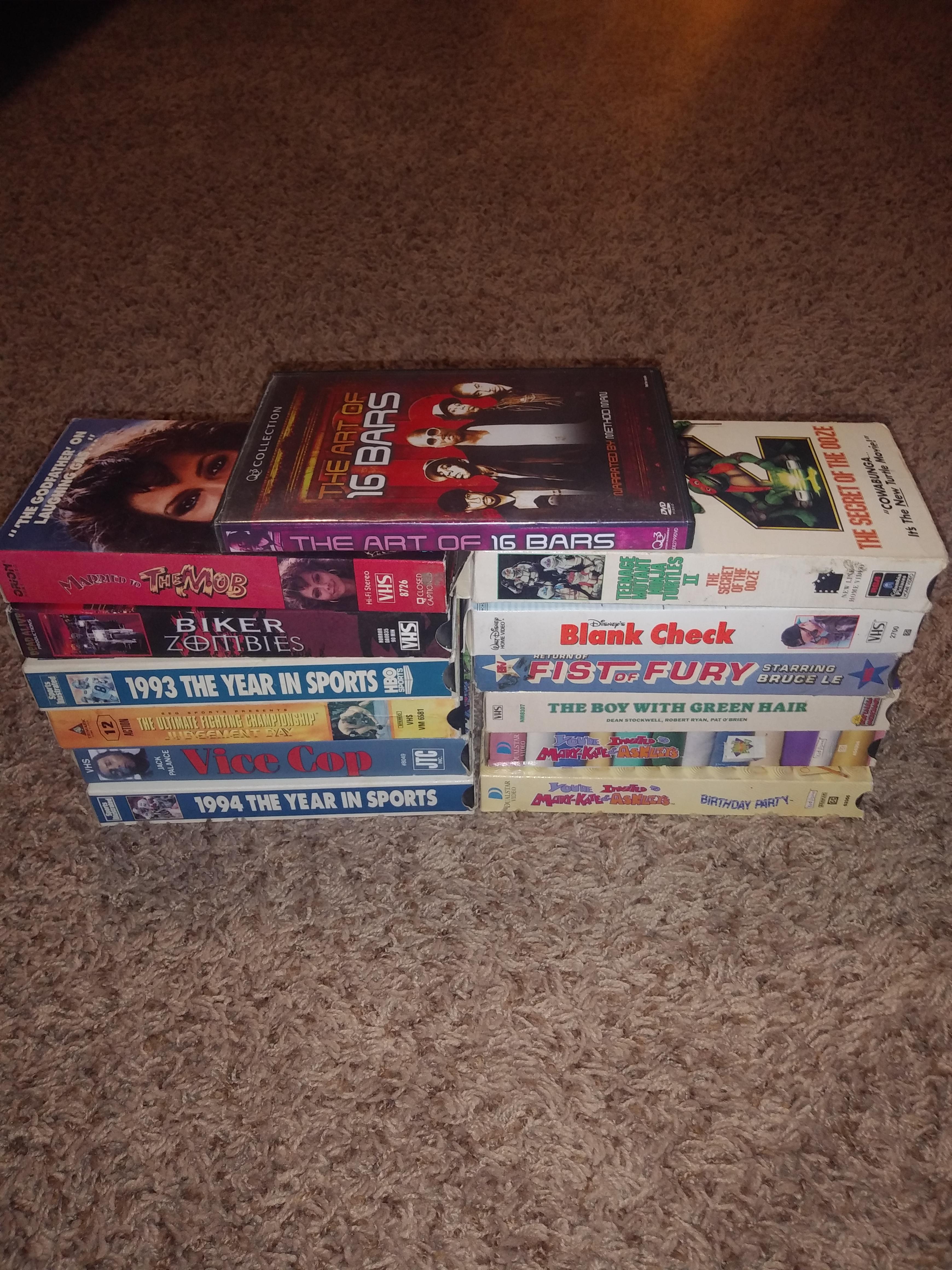 Haul from my local pawn shop (ignore the dvd lol) r/VHS