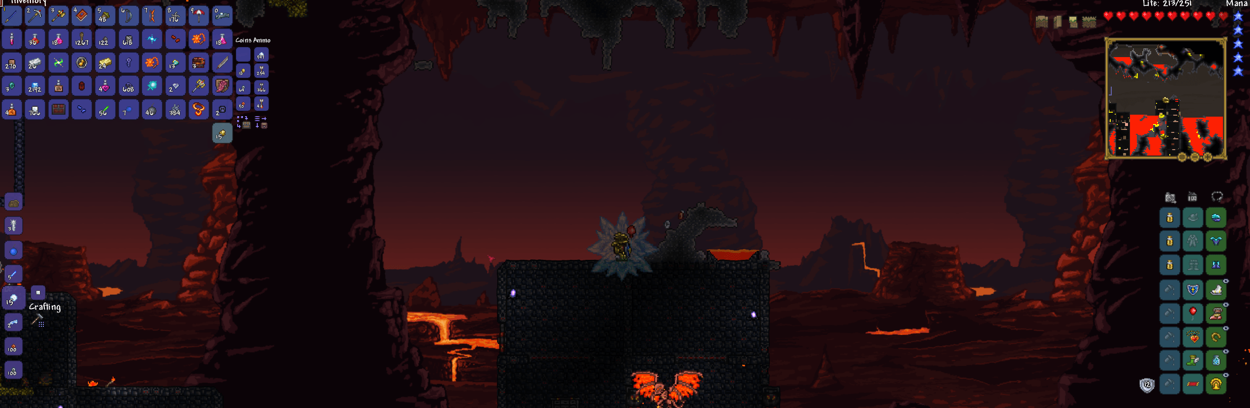 Beat Wall of flesh 1 try with only this. r/Terraria