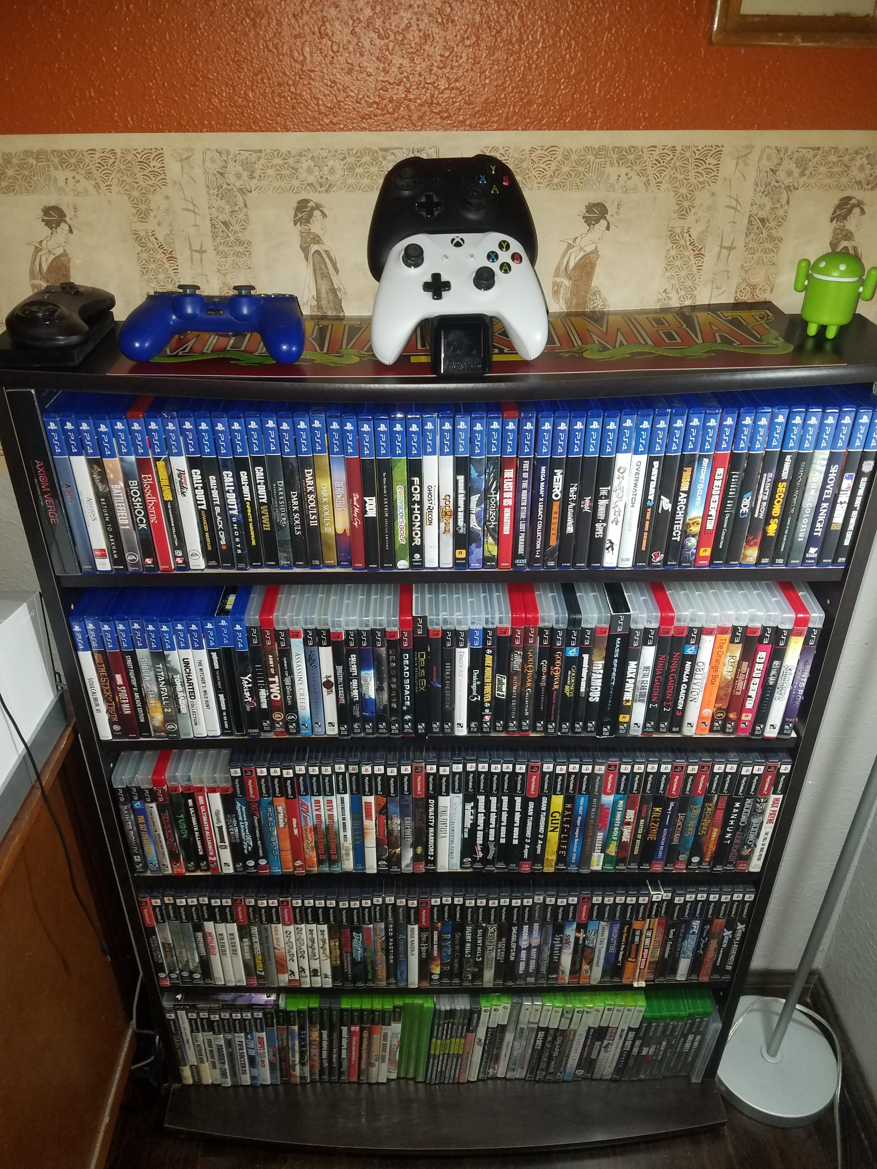 Here is my playstation and xbox collection (now dust free) r