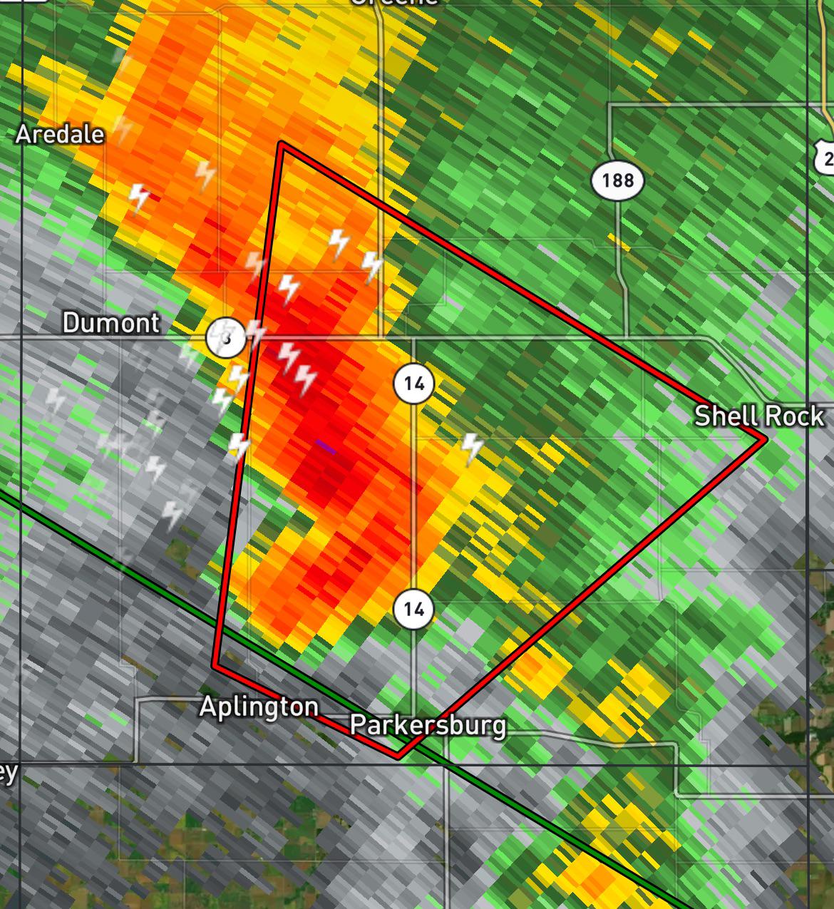 Parkersburg, Iowa Tornado Warning r/tornado
