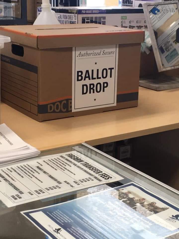 One of the GOP’s “authorized” and “secure” drop boxes. Turner’s