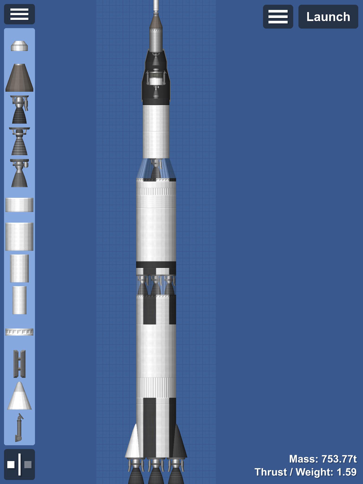 I made an accurate Saturn v that includes a launch escape system