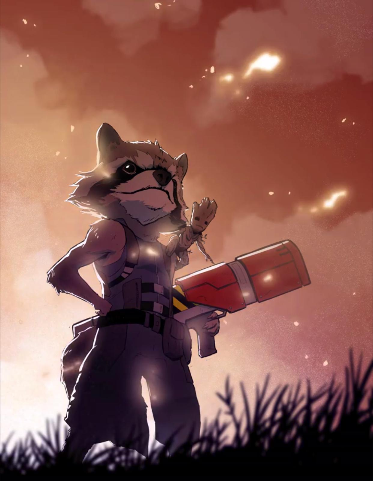 Rocket and Groot by Courtland Ellis r/ImaginaryMarvel