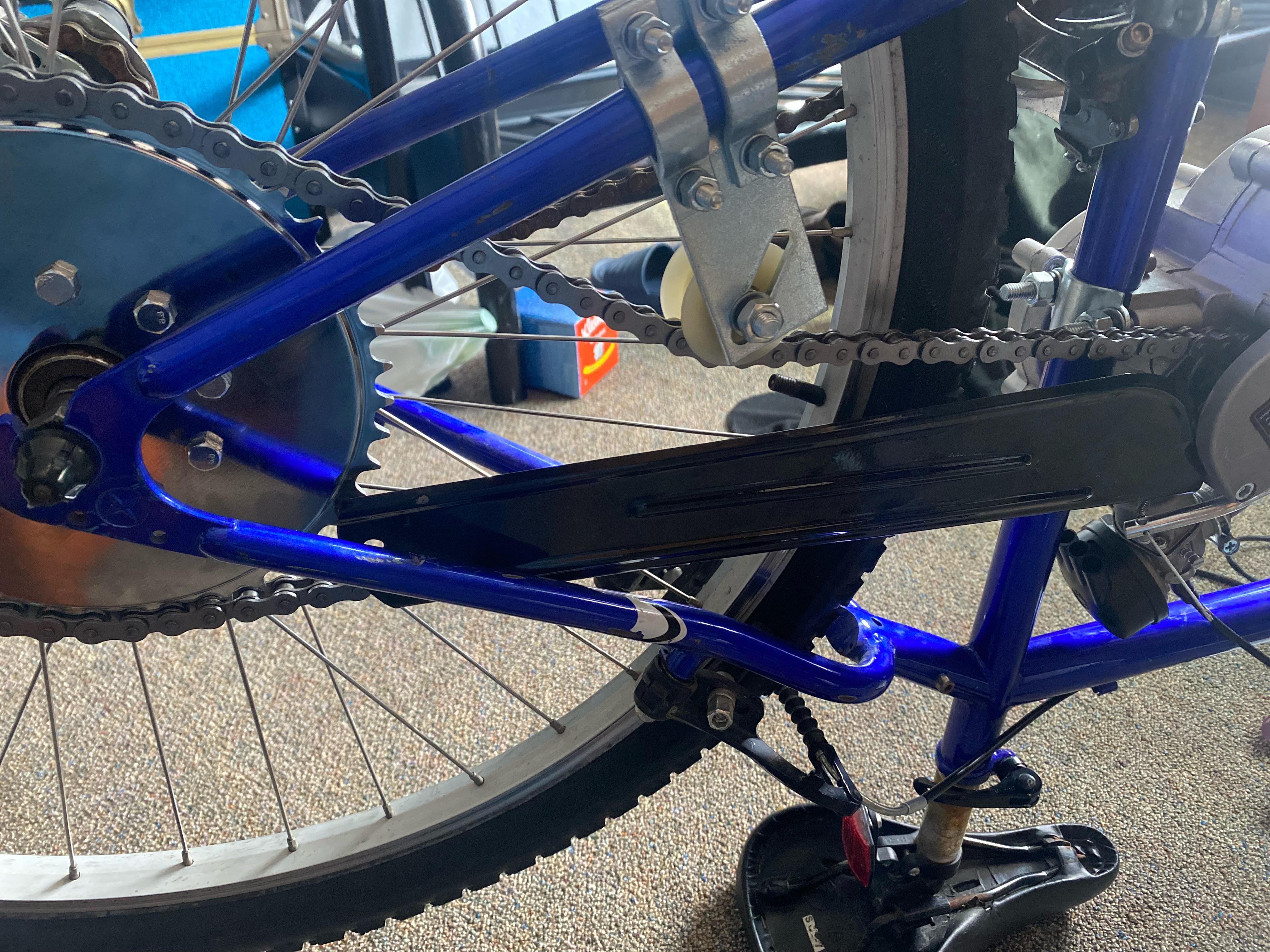 My chain guard is hitting the frame and rubbing against the chain, what