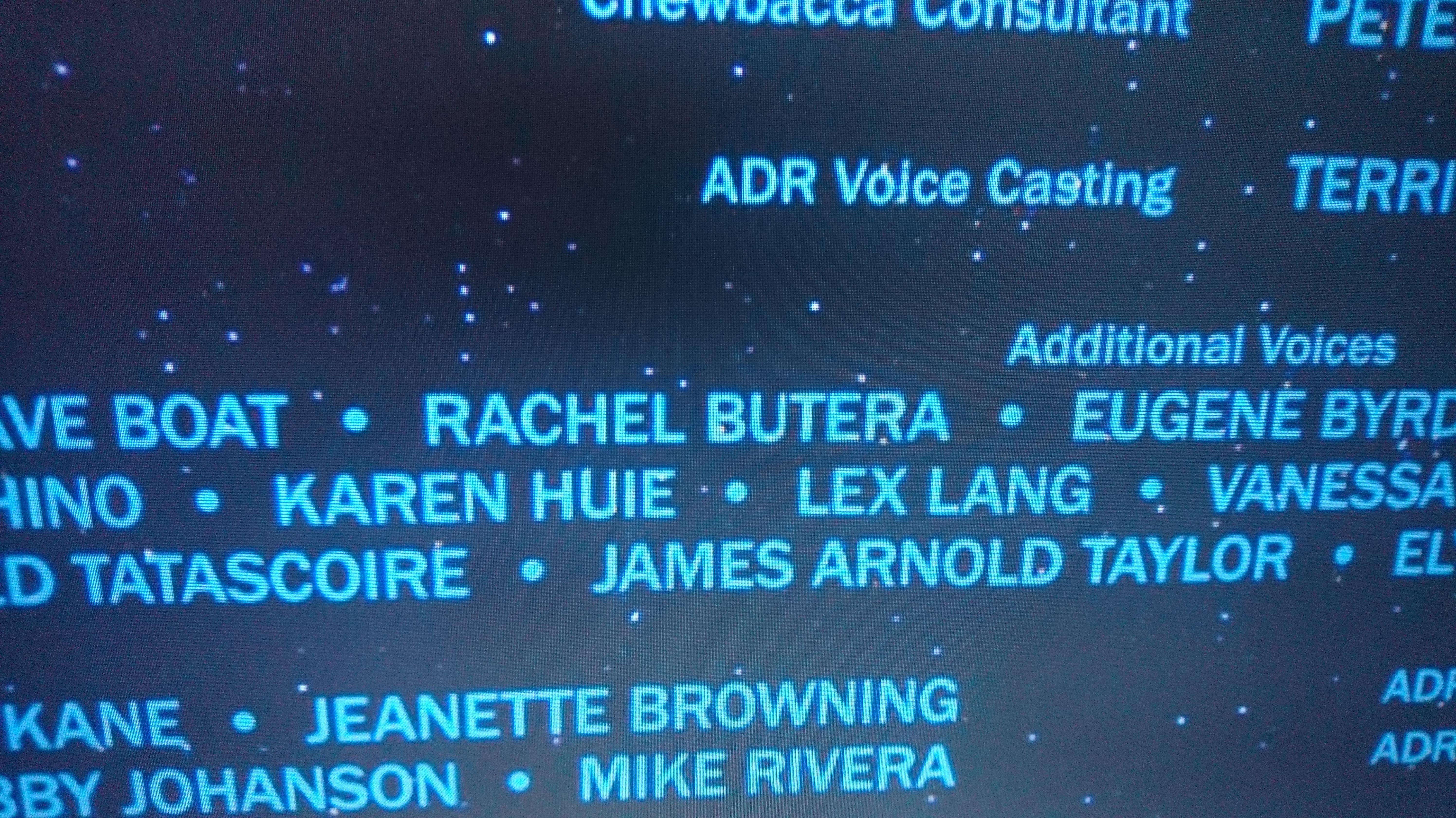 Spotted in the credits for Star Wars The Last Jedi