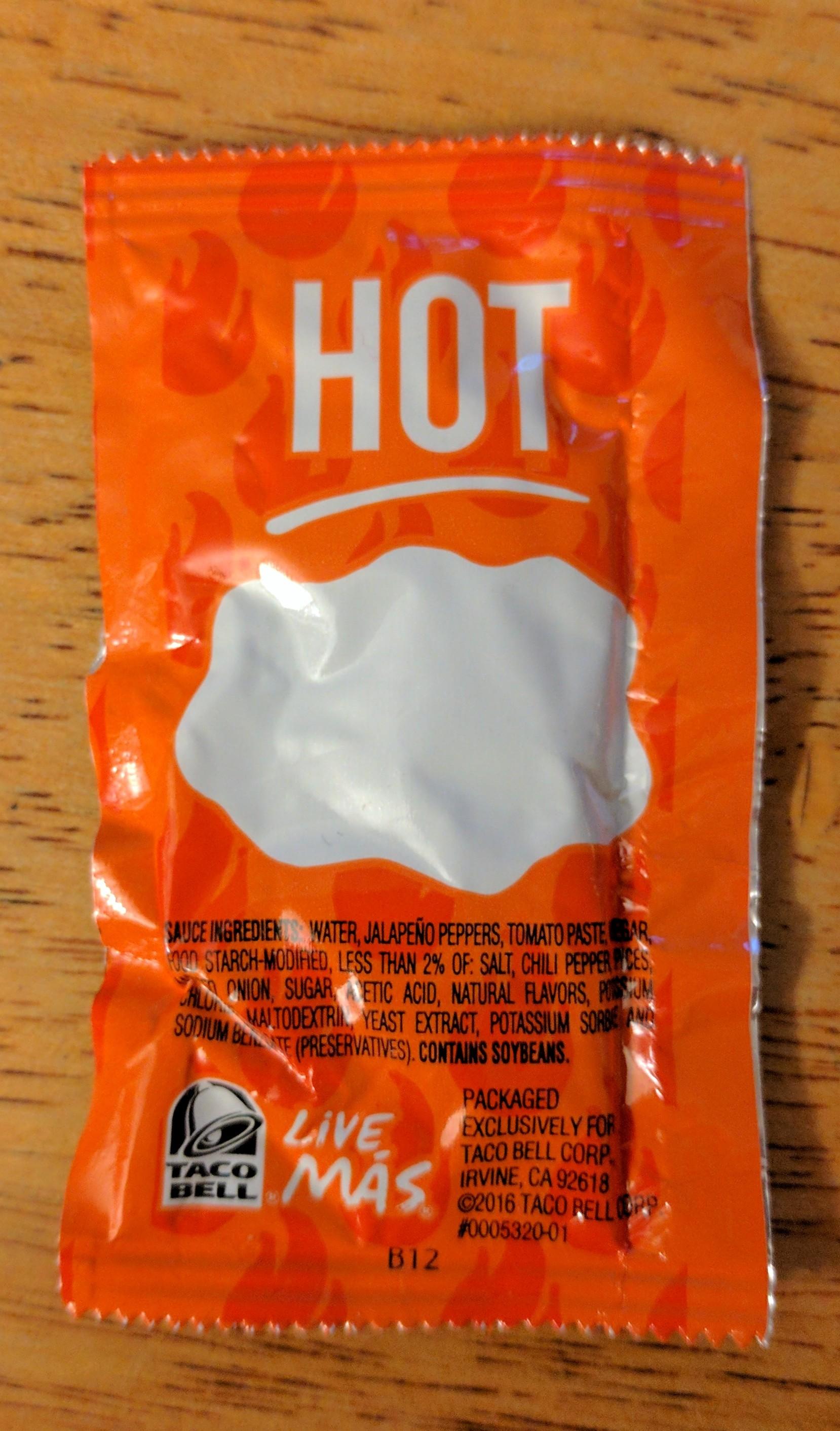 My Taco Bell sauce packet is blank r/mildlyinteresting