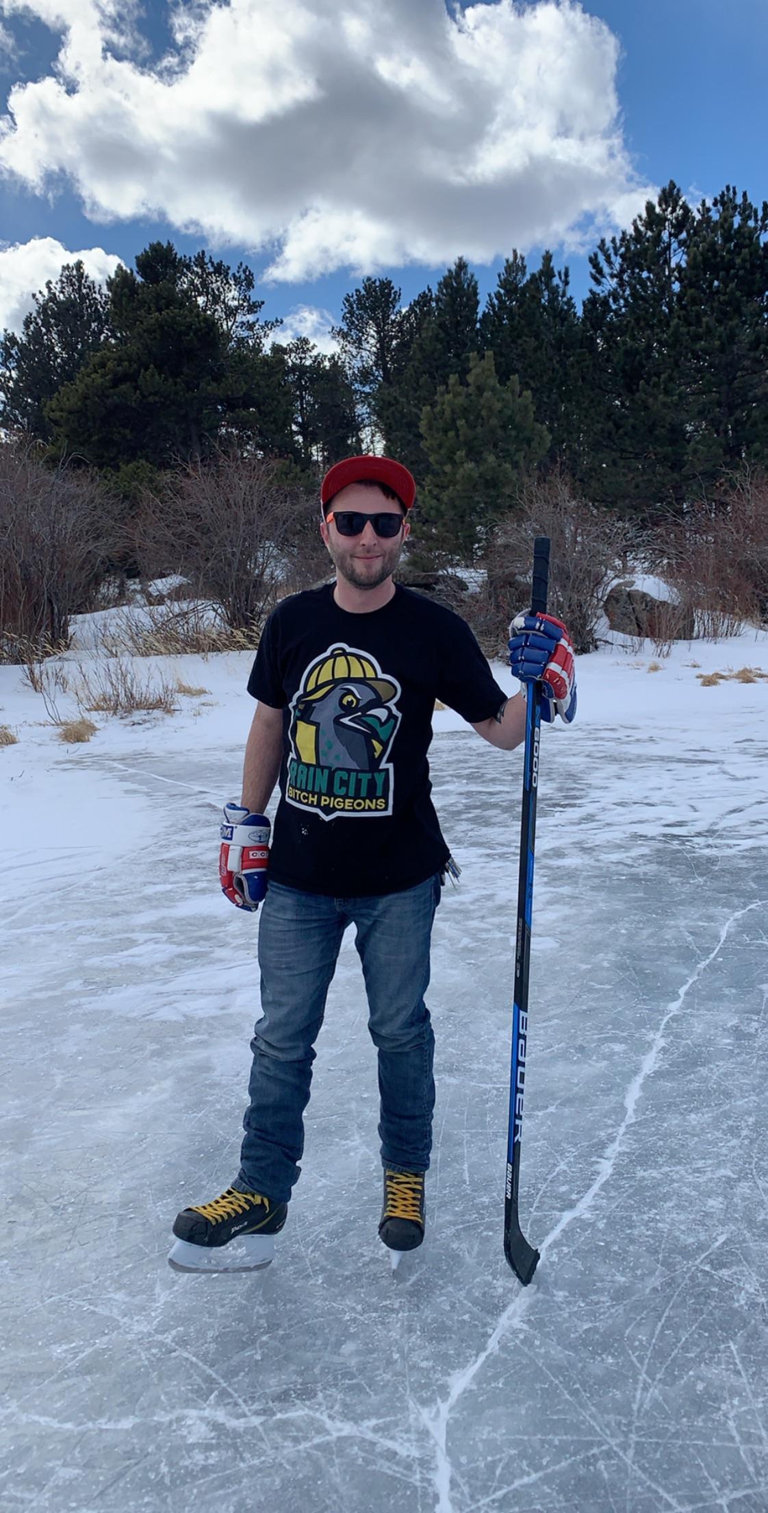 Playing a Little Pond At Red Feather Lakes in Colorado r/hockeyplayers