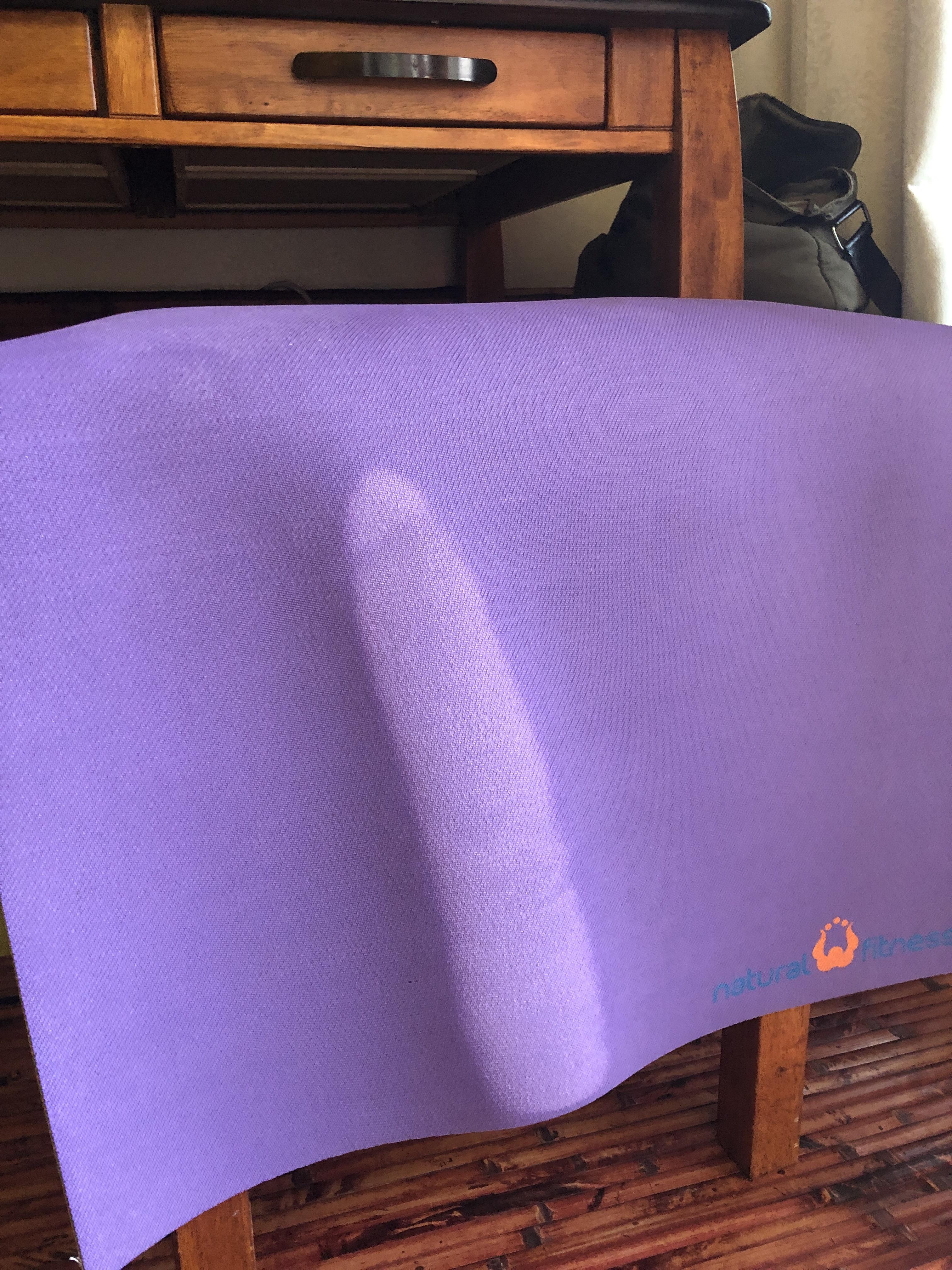 Cleaned my yoga mat and hung it in the sun to dry. Can't take this to
