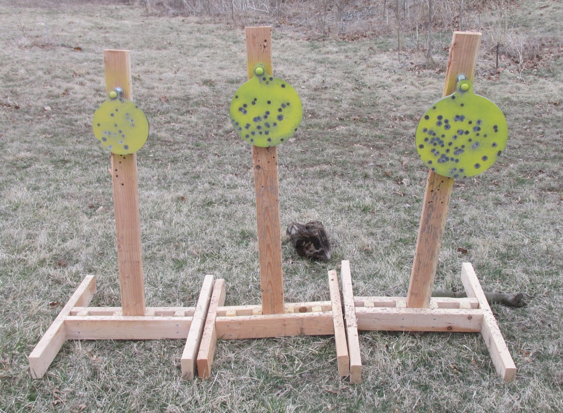 Pretty happy with my homemade target stands I made last summer. First