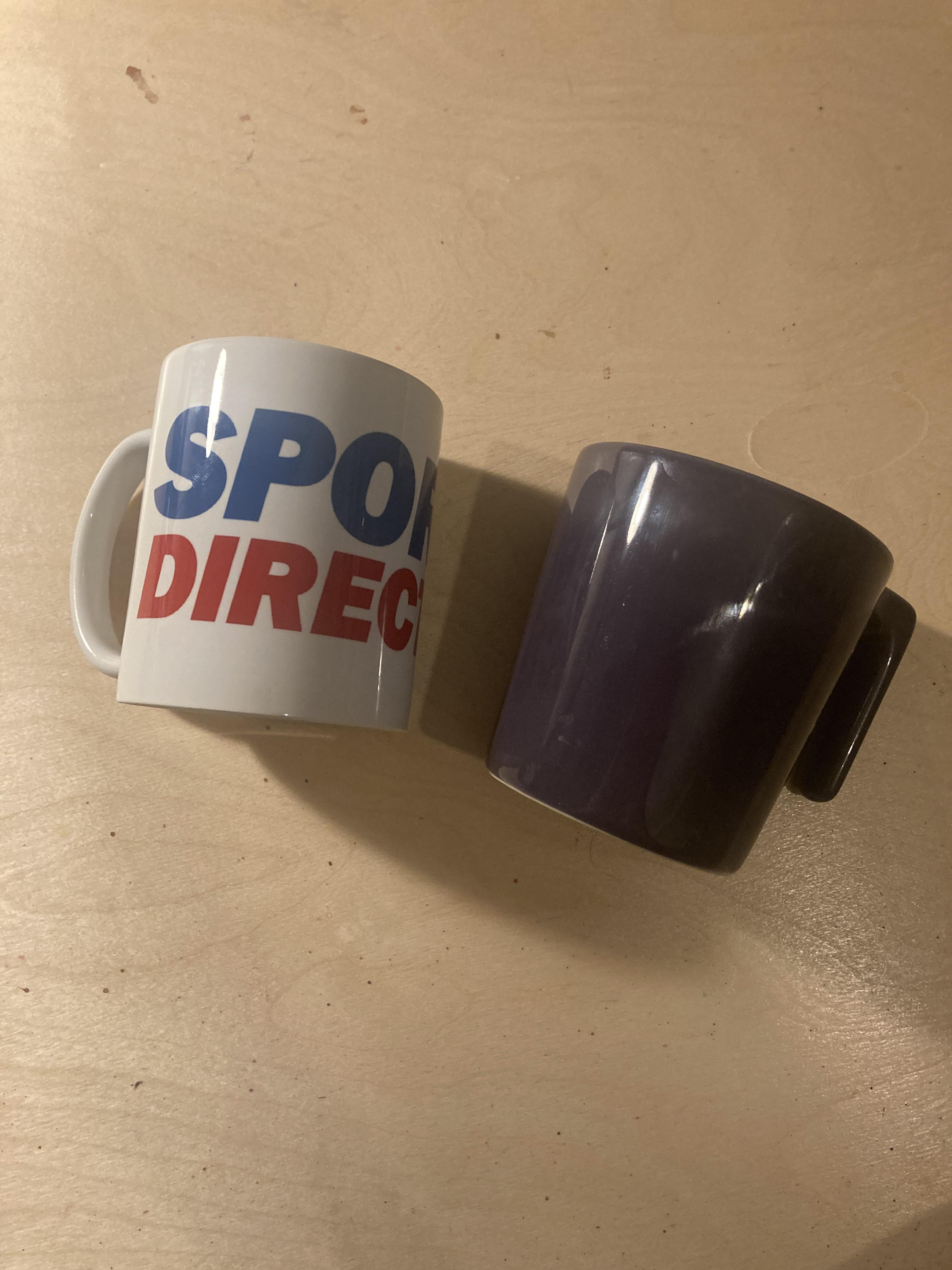 I made a regular sized sports direct mug. Gonna look like a giant in