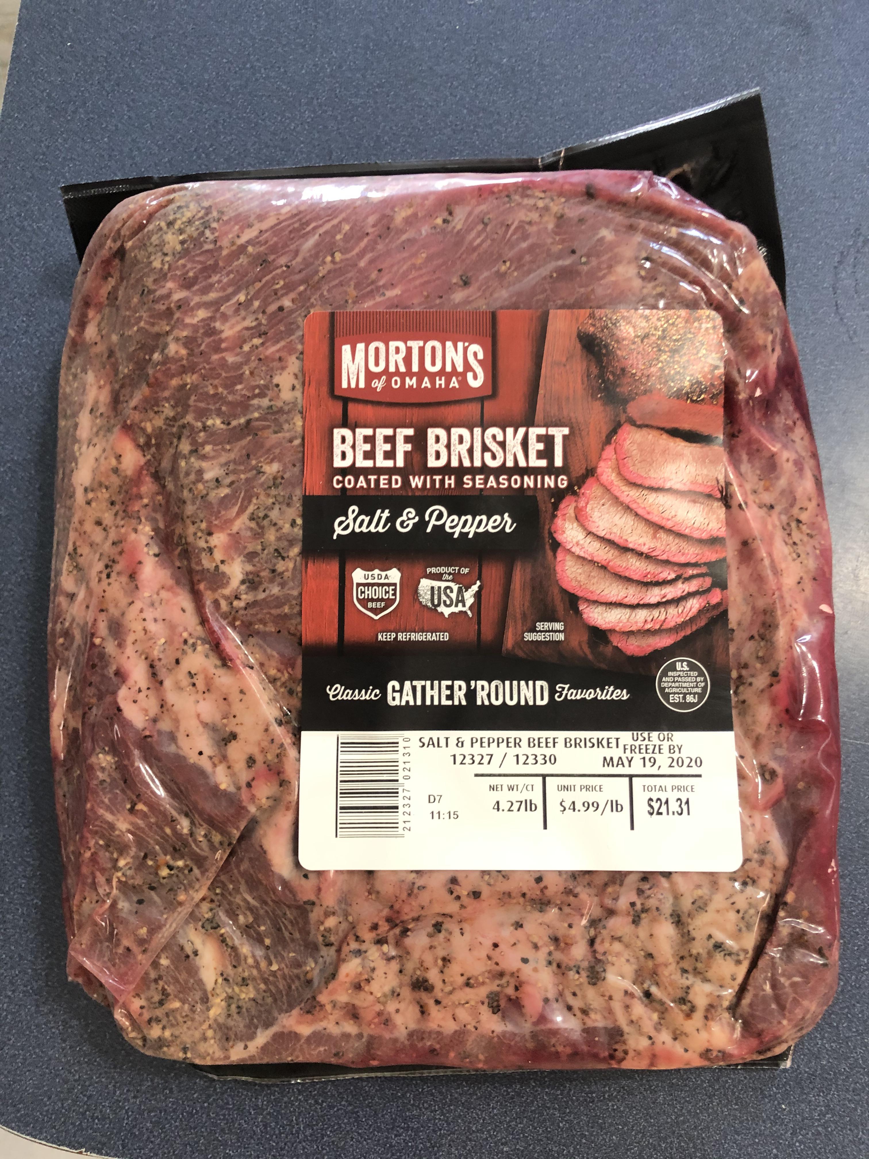Morton's Of Omaha Flat Cut Corned Beef Brisket Fresh, 53 OFF