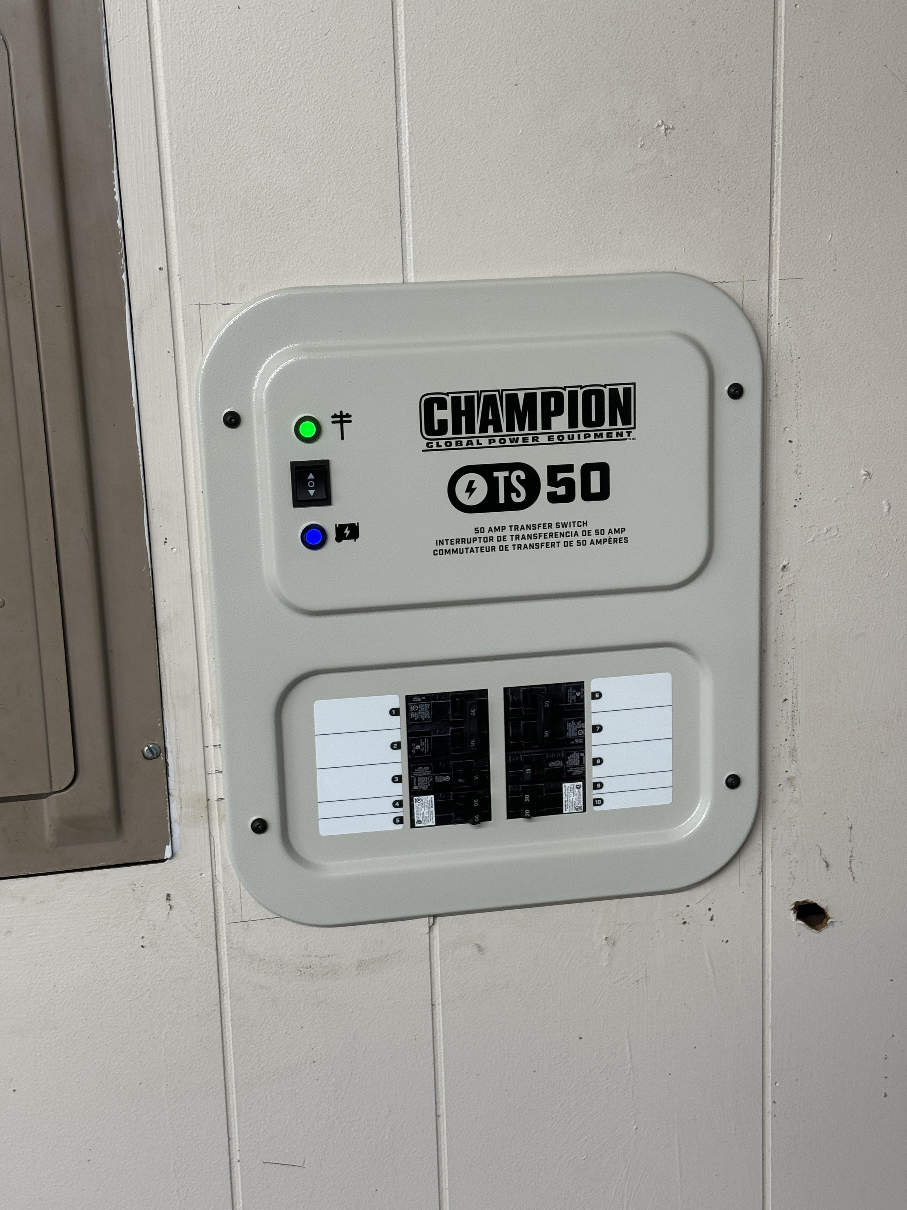 50A Manual Transfer Switch Champion Power Equipment