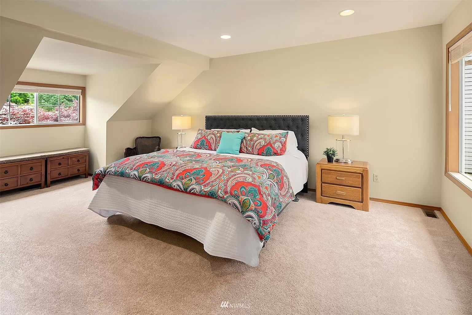 I have an oddly shaped master bedroom. Any advice to make this room a