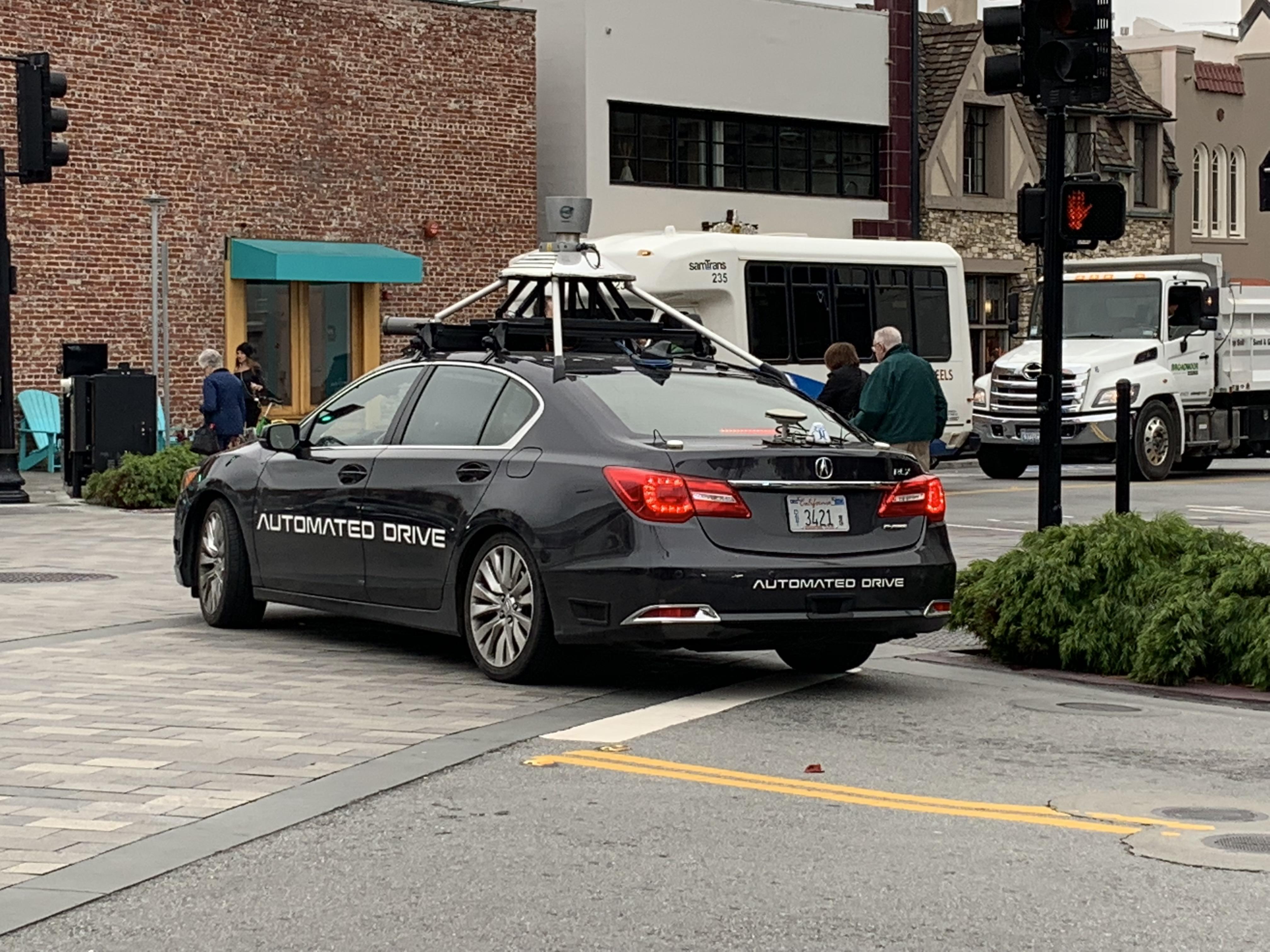 Automated Drive car spotted in Burlingame, CA not sure what company