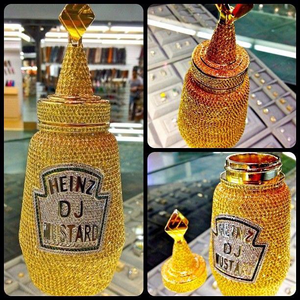 DJ Mustards diamond encrusted mustard chain r/Mustard