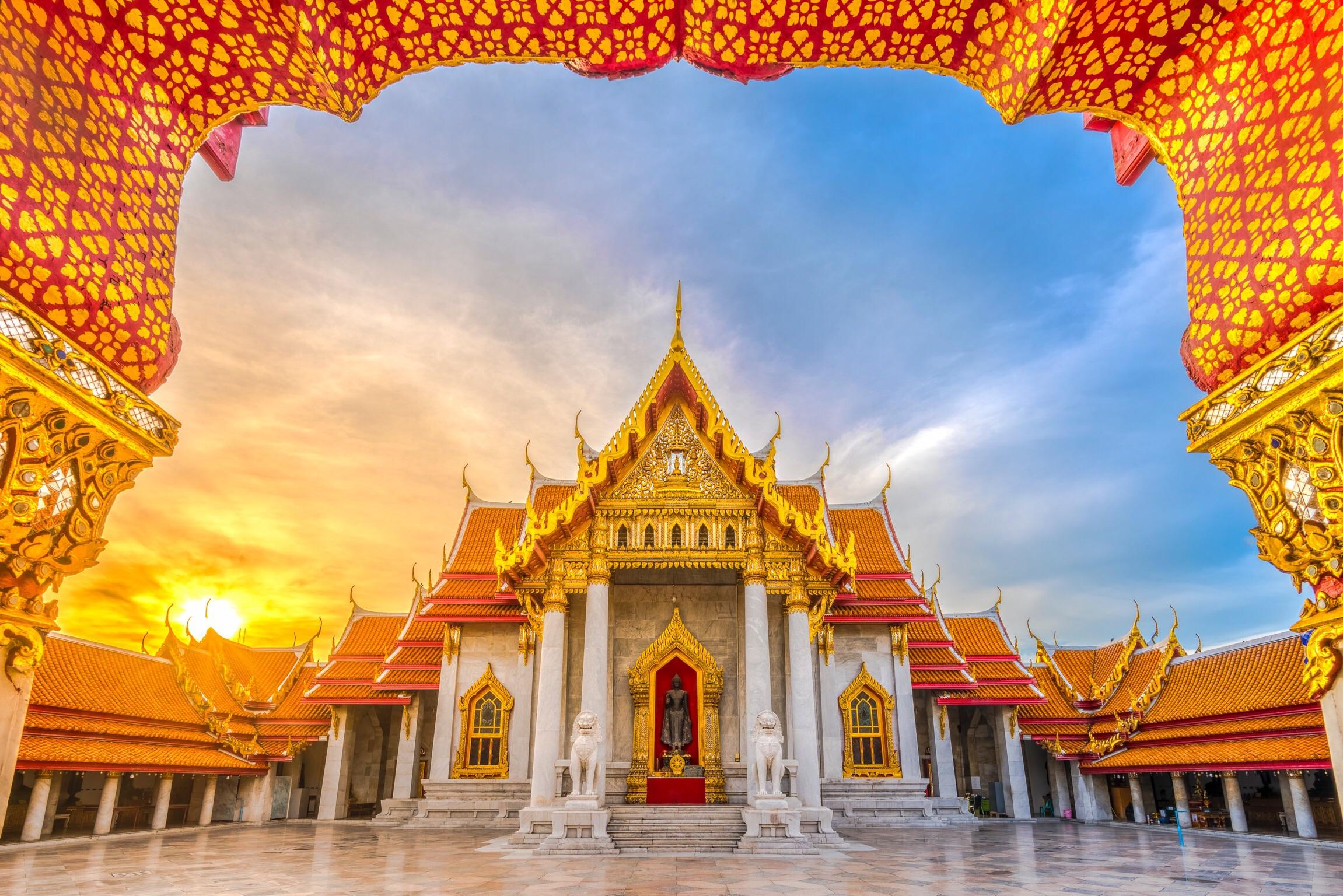 Wat Benchamabophit, Buddhist Temple in Bangkok, Thailand. (Photo Credit