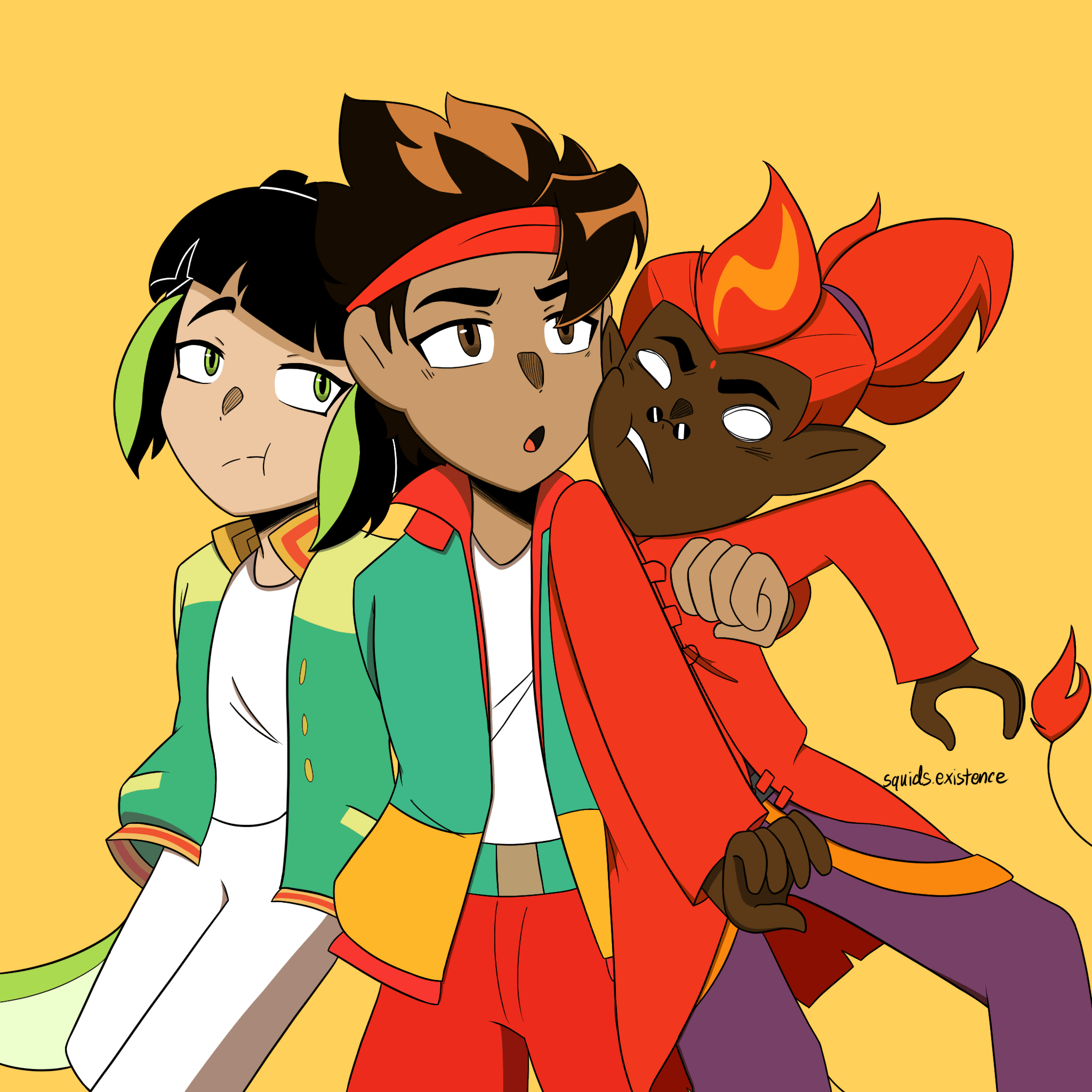 Traffic light trio drawing r/MonkieKid