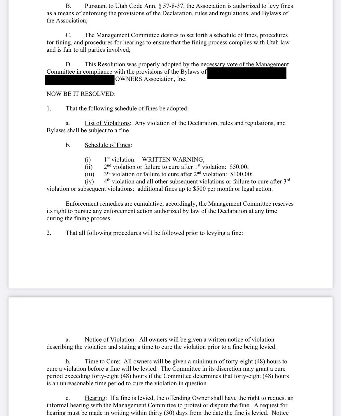 [UT][TH] Can someone please help clarify the fine schedule? r/HOA
