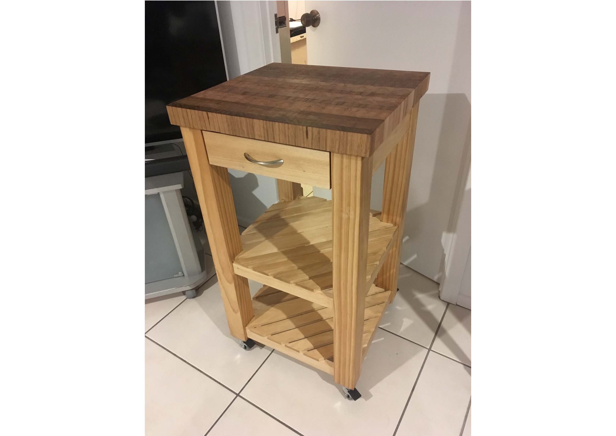 My Endgrain chopping block/kitchen Island Year 10 project woodworking