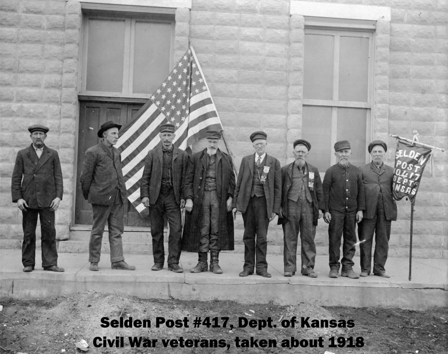 Circa 1918 Grand Army of the Republic Selden Post 417 of Selden