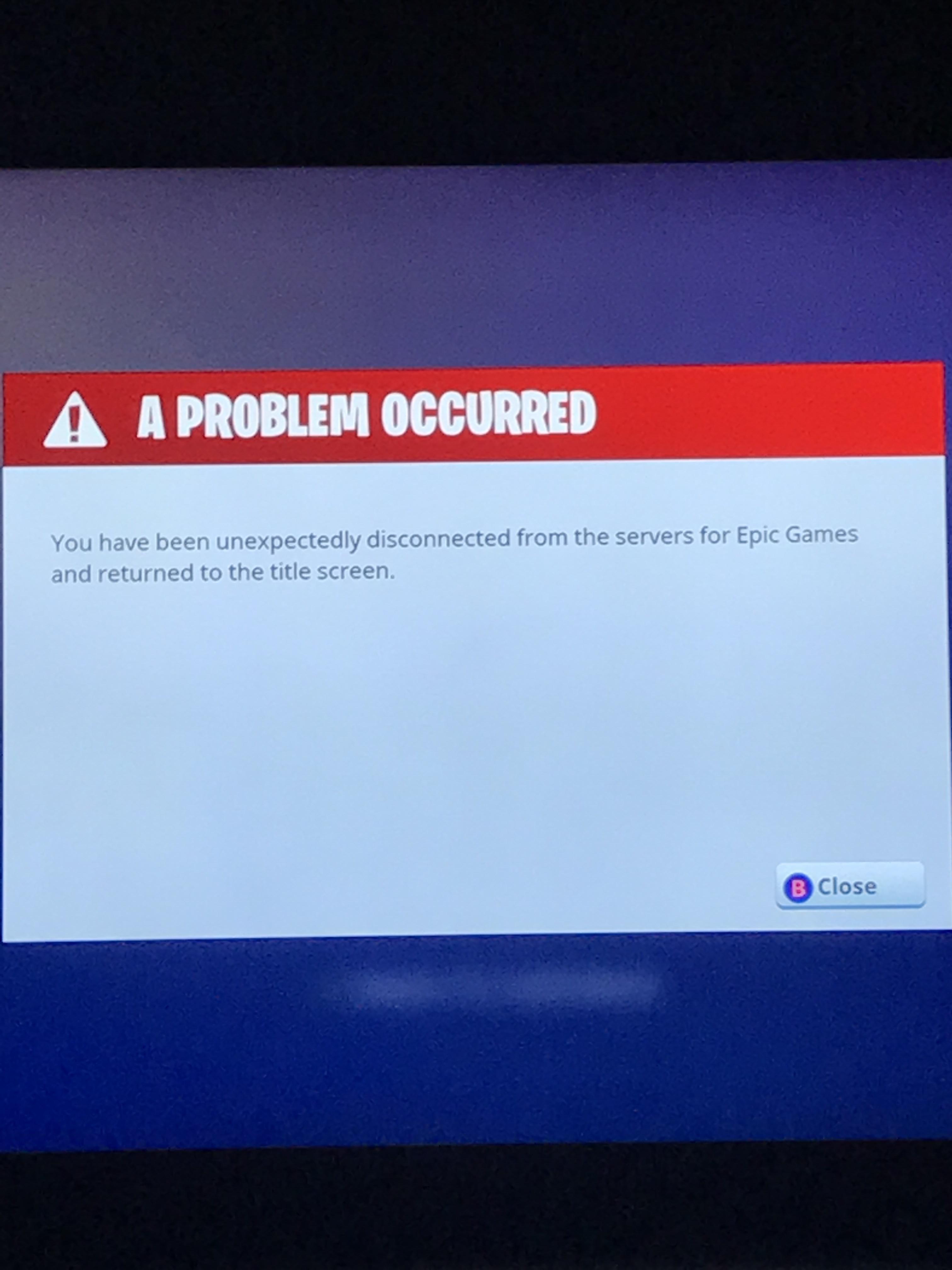 A Problem Occurred r/FORTnITE