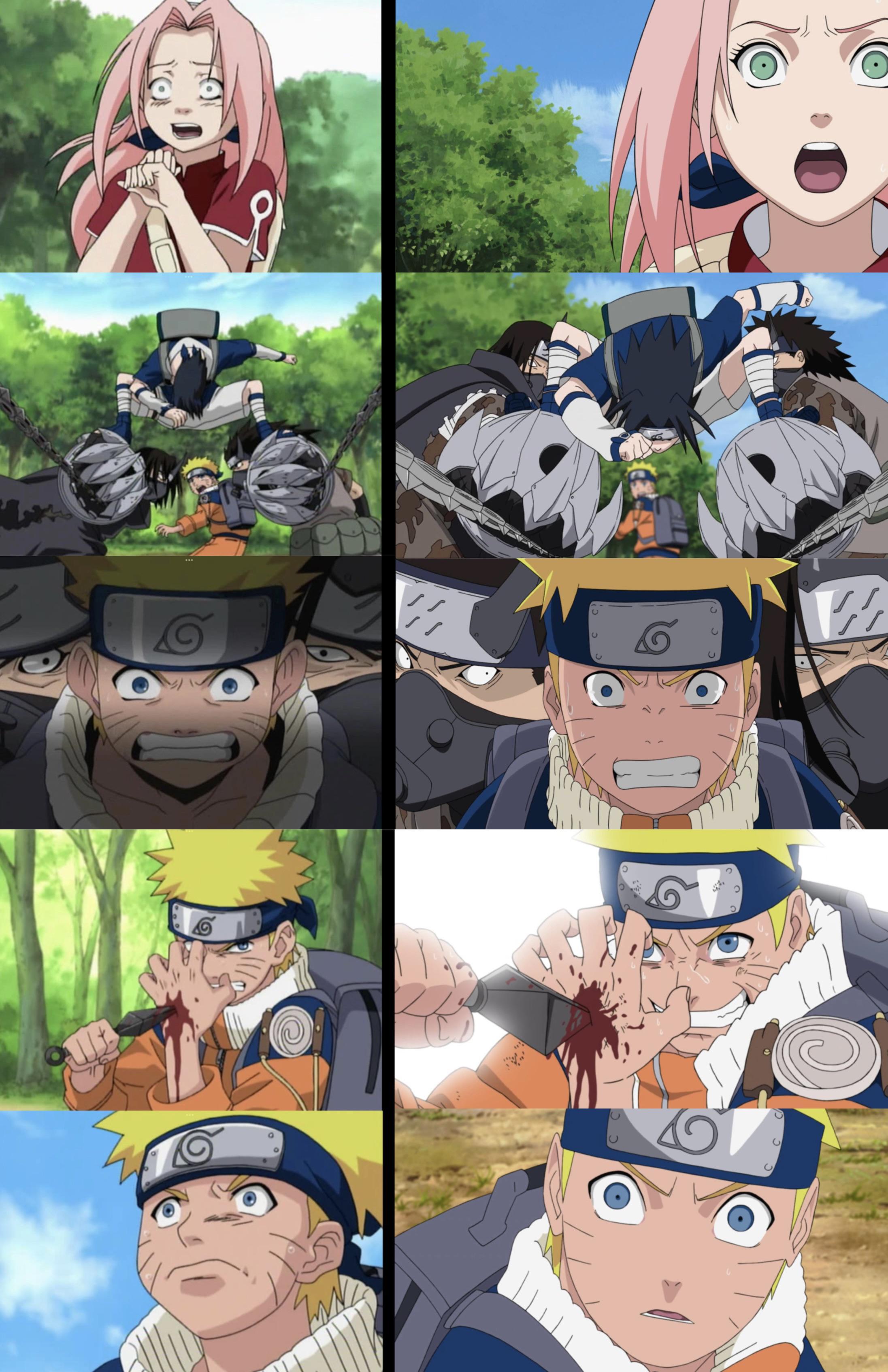 Some more scenes of Naruto Part 1 they reanimated for Shippuden. I'm