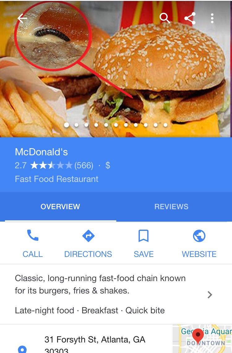 Mcdonald's Near Me Directions Googling 'Restaurants Near Me' And This Is The Pic For Mcdonald's On Forsyth. : R/Atlanta