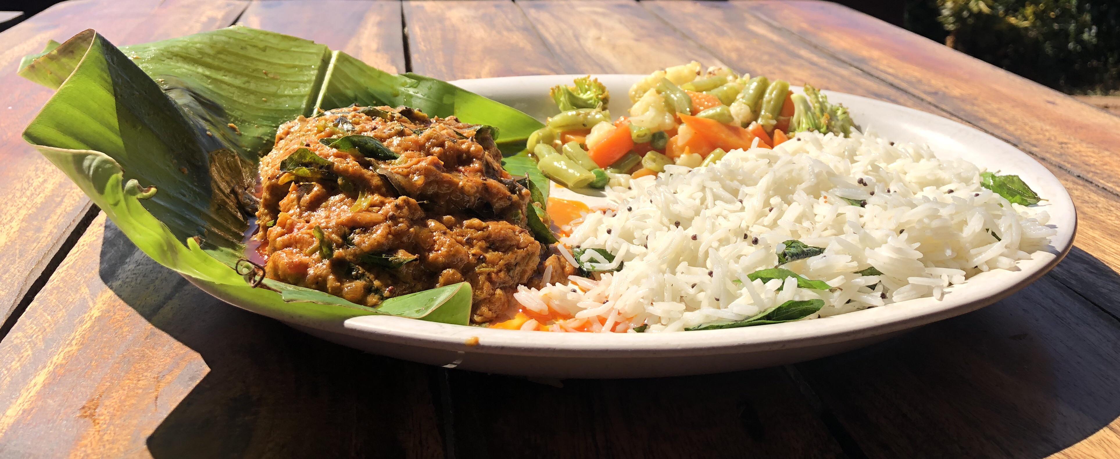 [I ate] Fish in banana leaf with coconut rice r/food