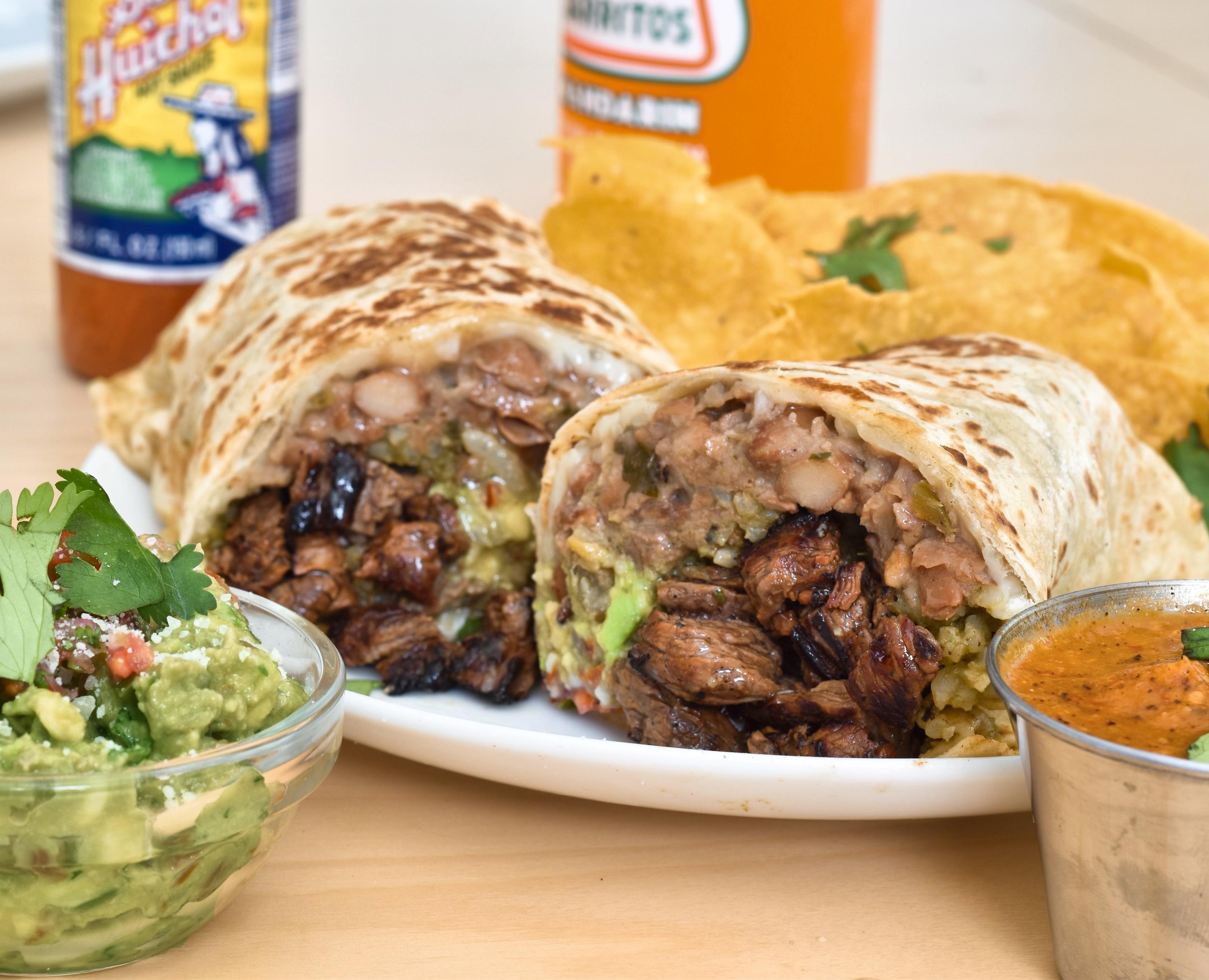 [Homemade] Carne Asada Burrito with poblano rice, pinto beans