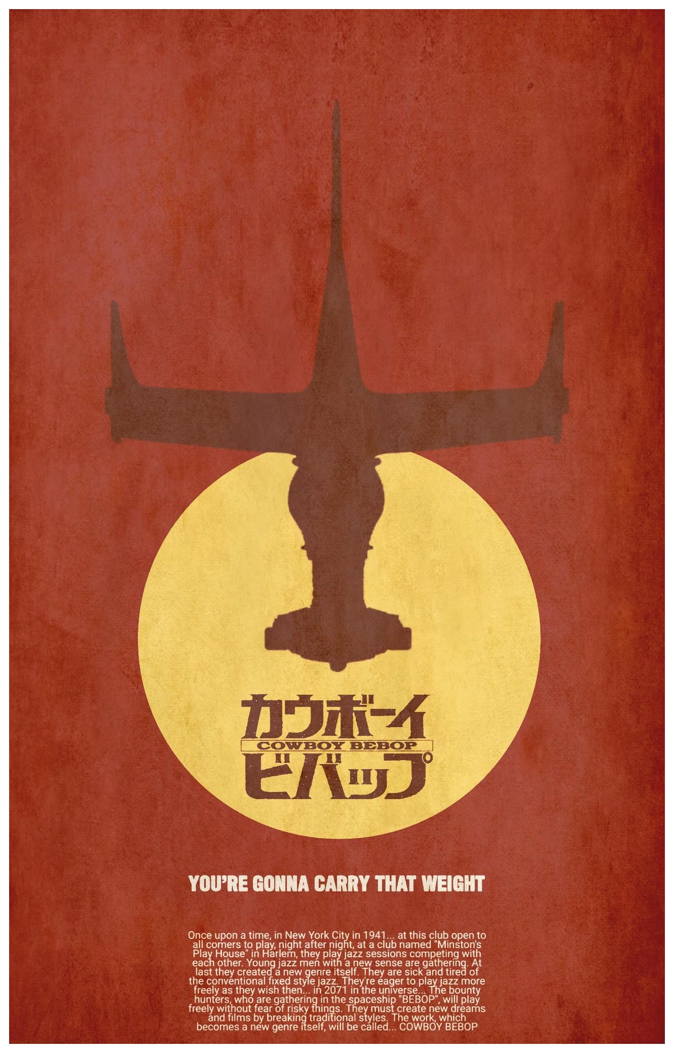 Minimalist poster I made for fun r/cowboybebop