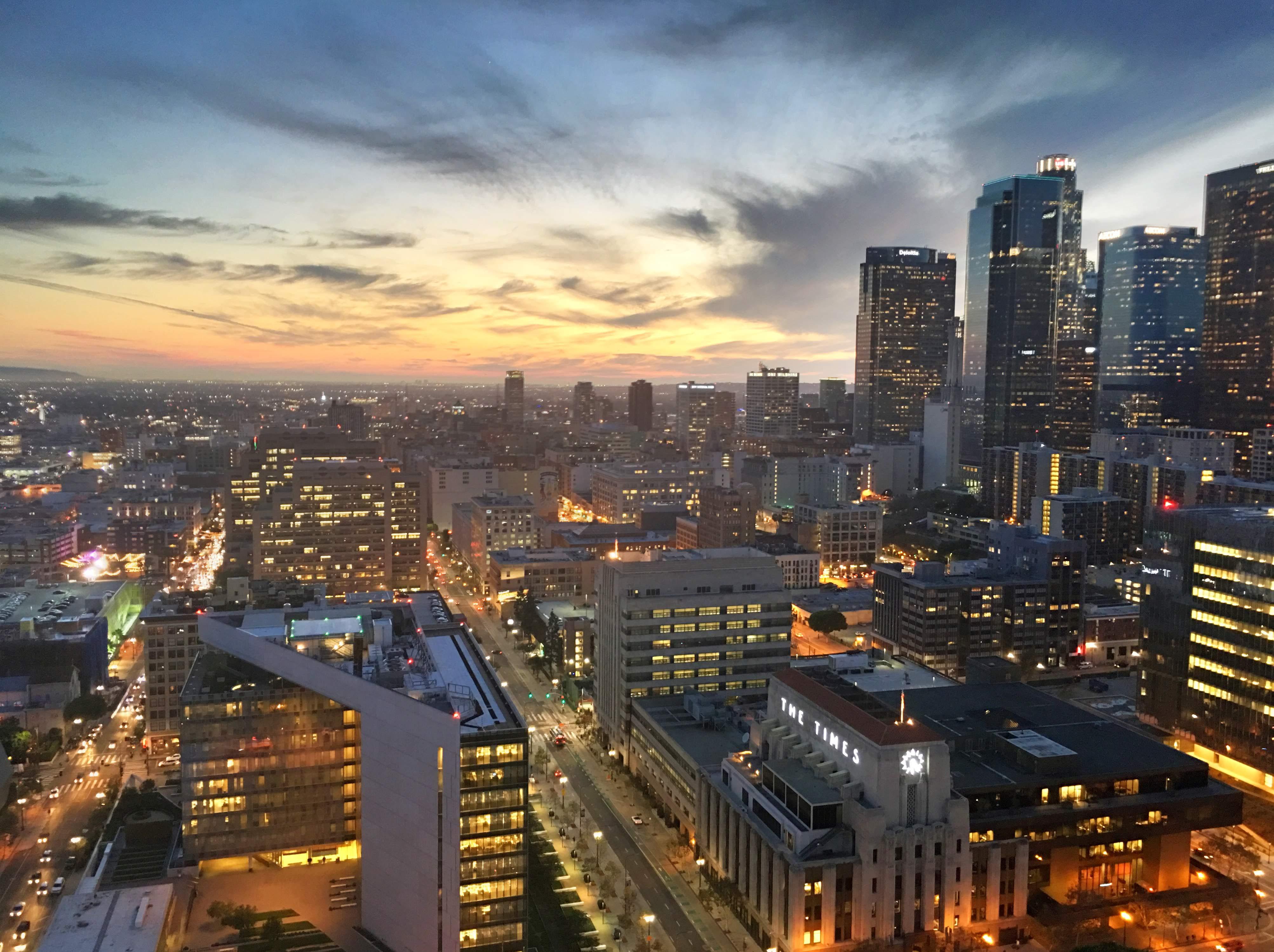 Downtown Los Angeles, looking South from the top of City Hall. r/CityPorn