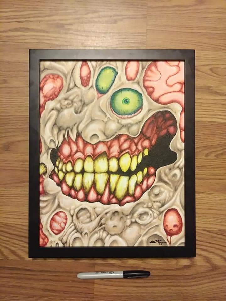 My first painting, acrylic on canvas board painting