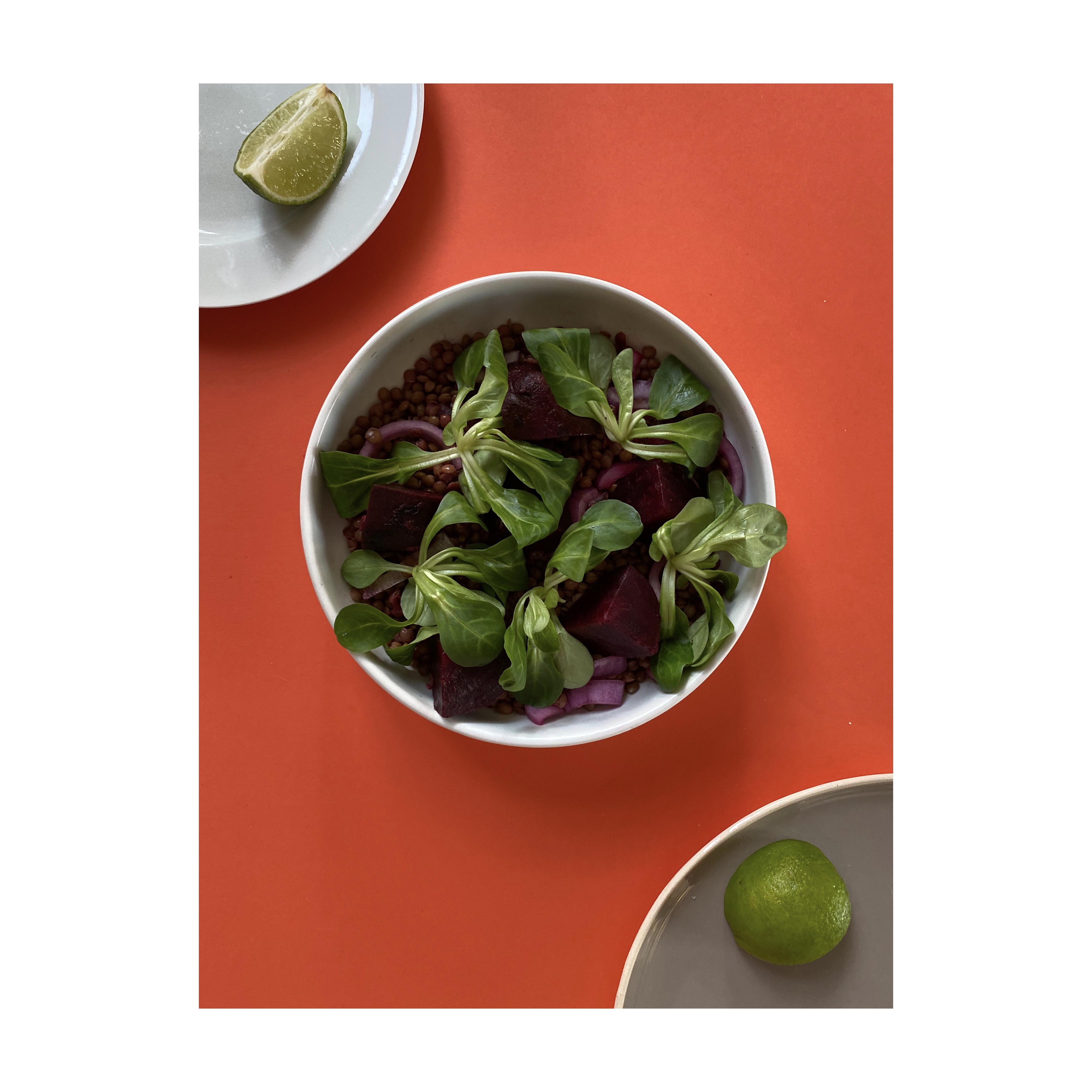 LIME, BEETROOT & LENTIL SALAD hi everyone 👋 I made another ottolenghi recipe today. The