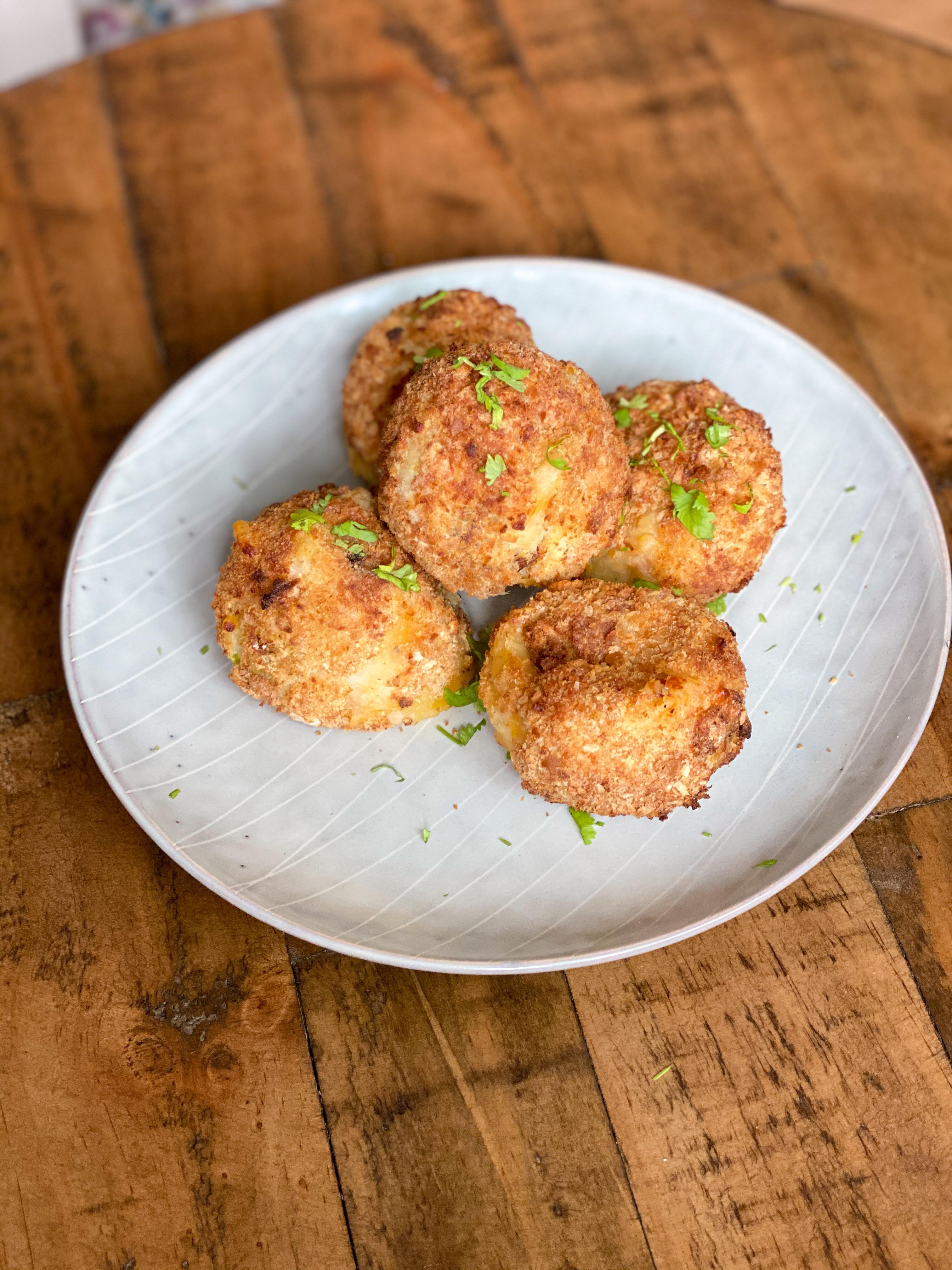 Airfryer cheesy potato croquettes! (Using left over mashed potatoes