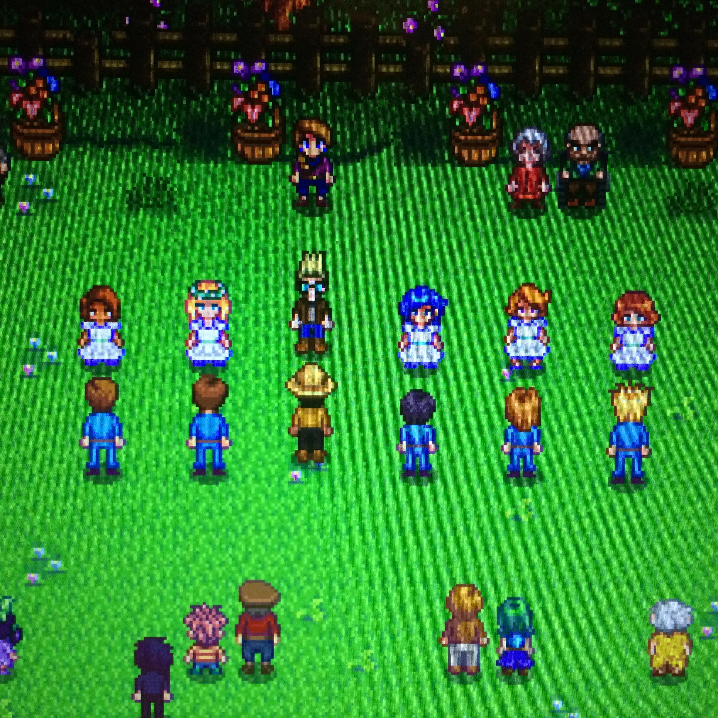 Dale Gribble and John Redcorn at the spring flower dance!!!! StardewValley