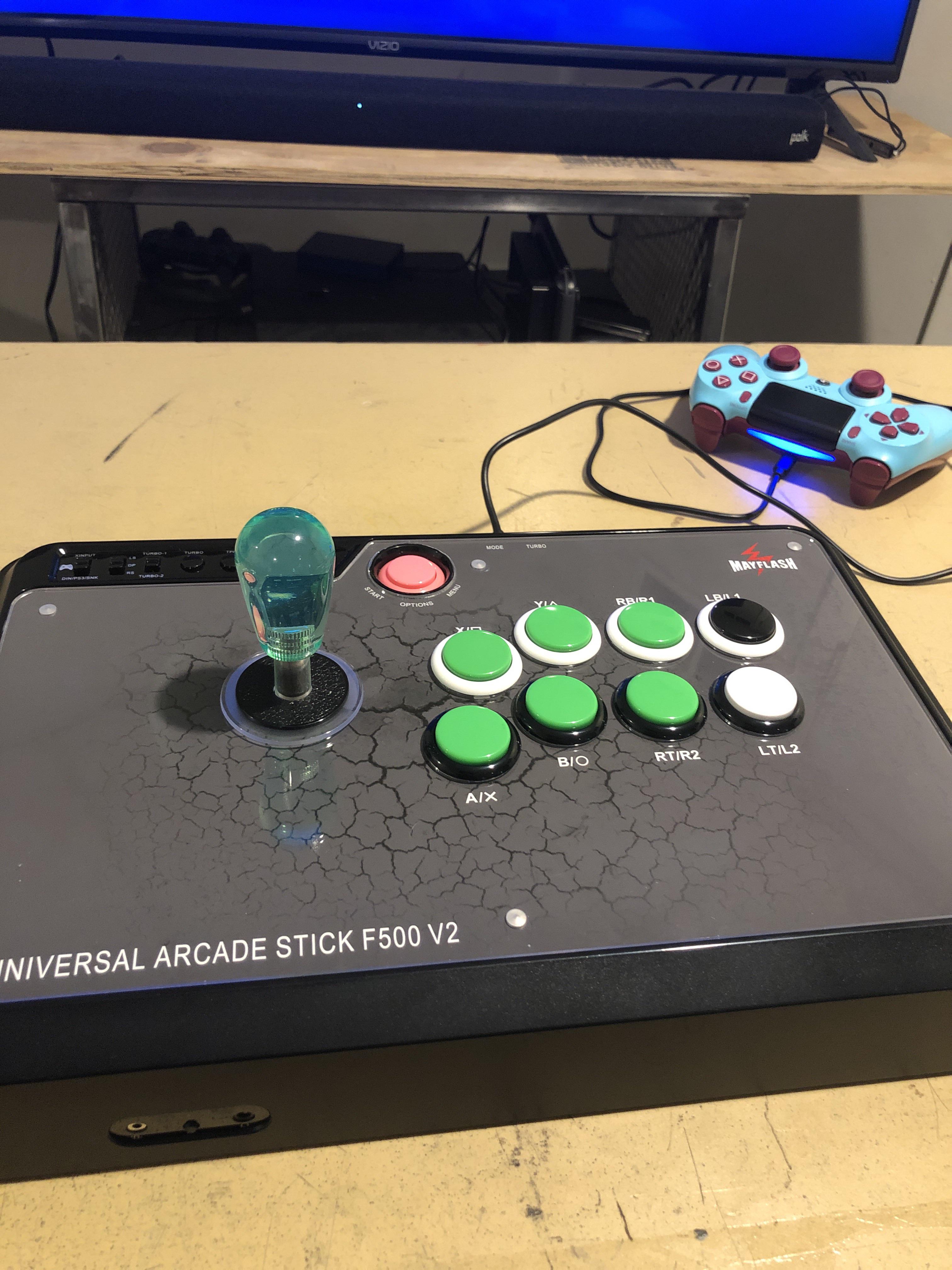 My first fightstick and buttonswap job. mayflash f500 r/fightsticks