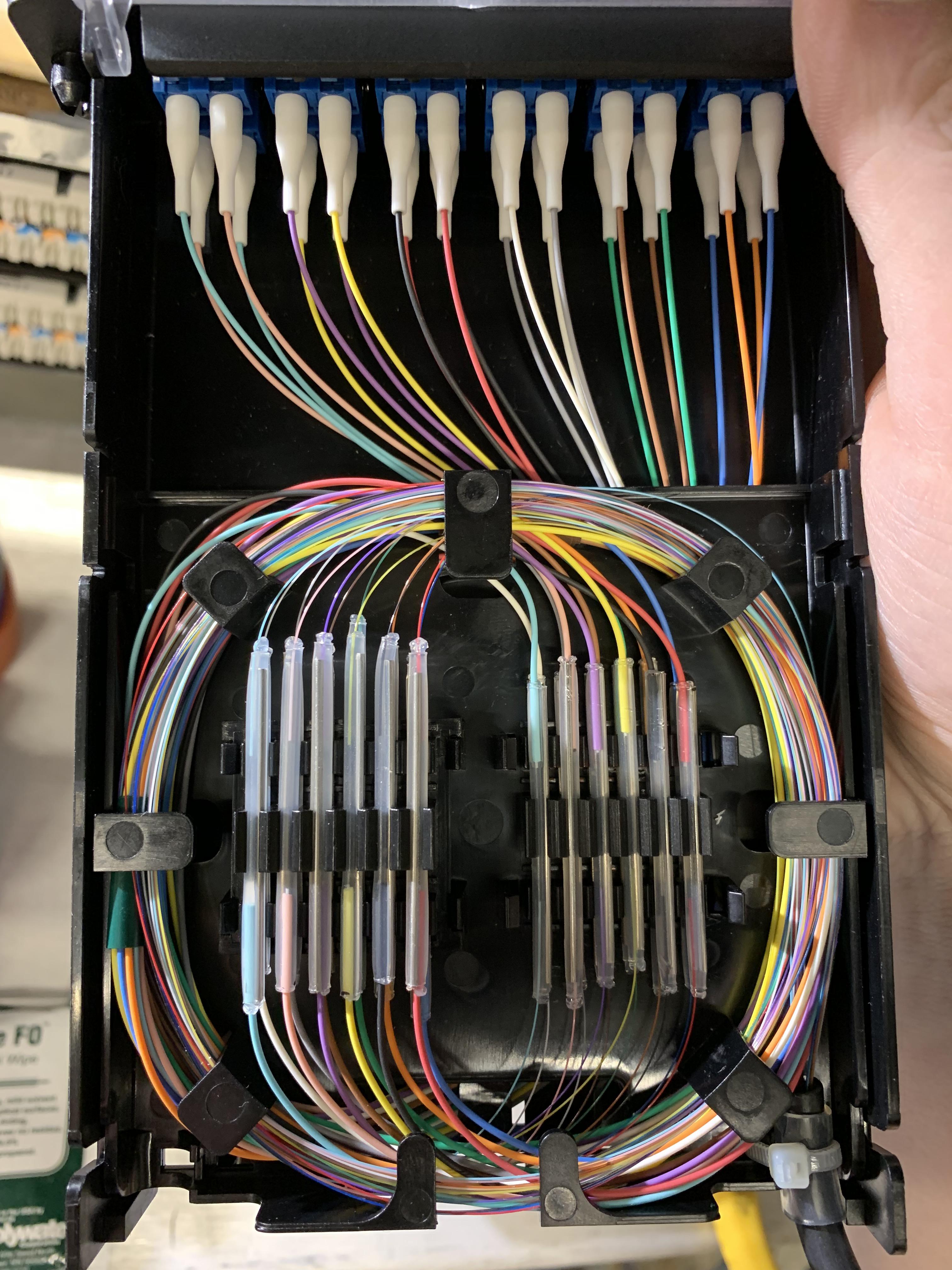 Had to make a custom fan out kit for a 48 strand OSP fiber cable to go