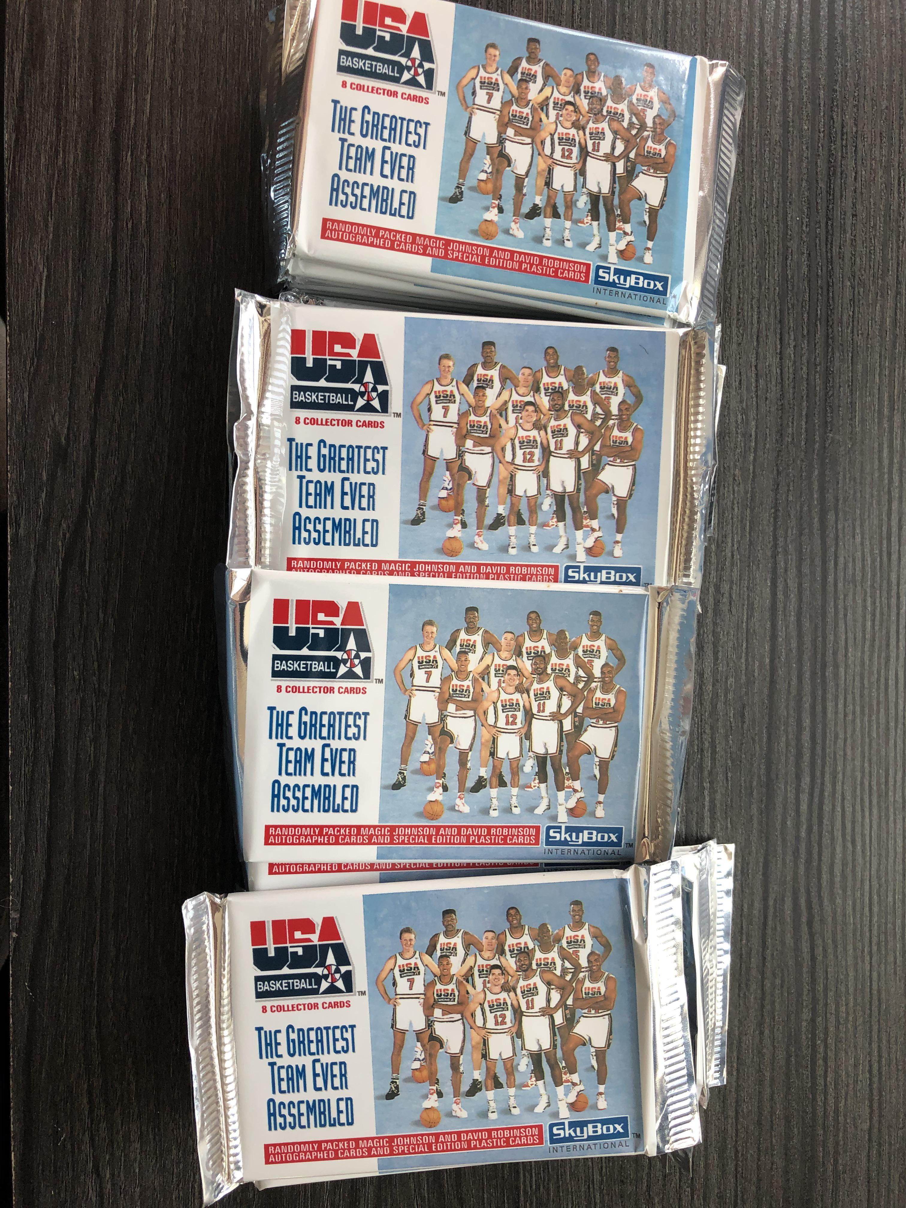 Came across 39 packs of unopened 1992 Dream Team basketball cards 😳 don