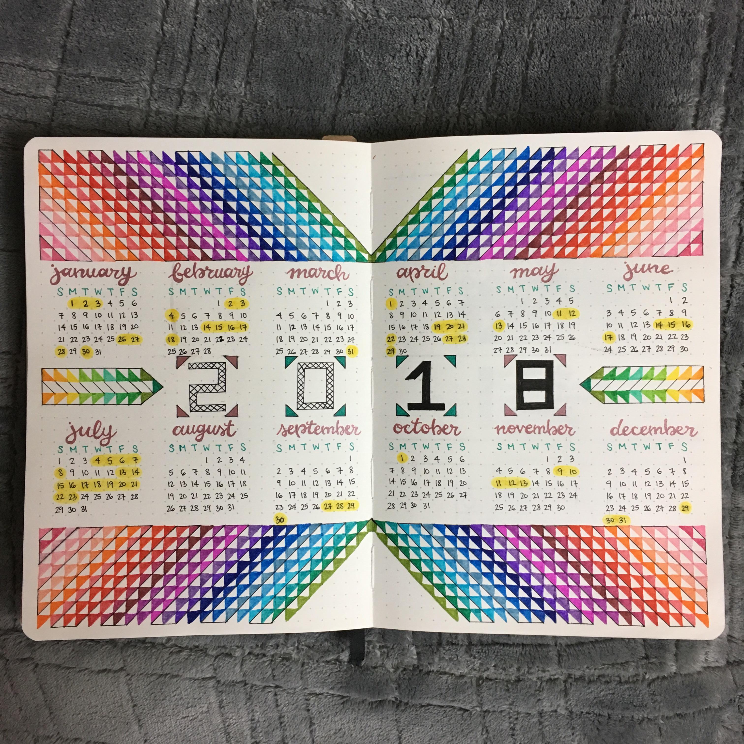 I used my 2018 layout to track the dates I got to see my