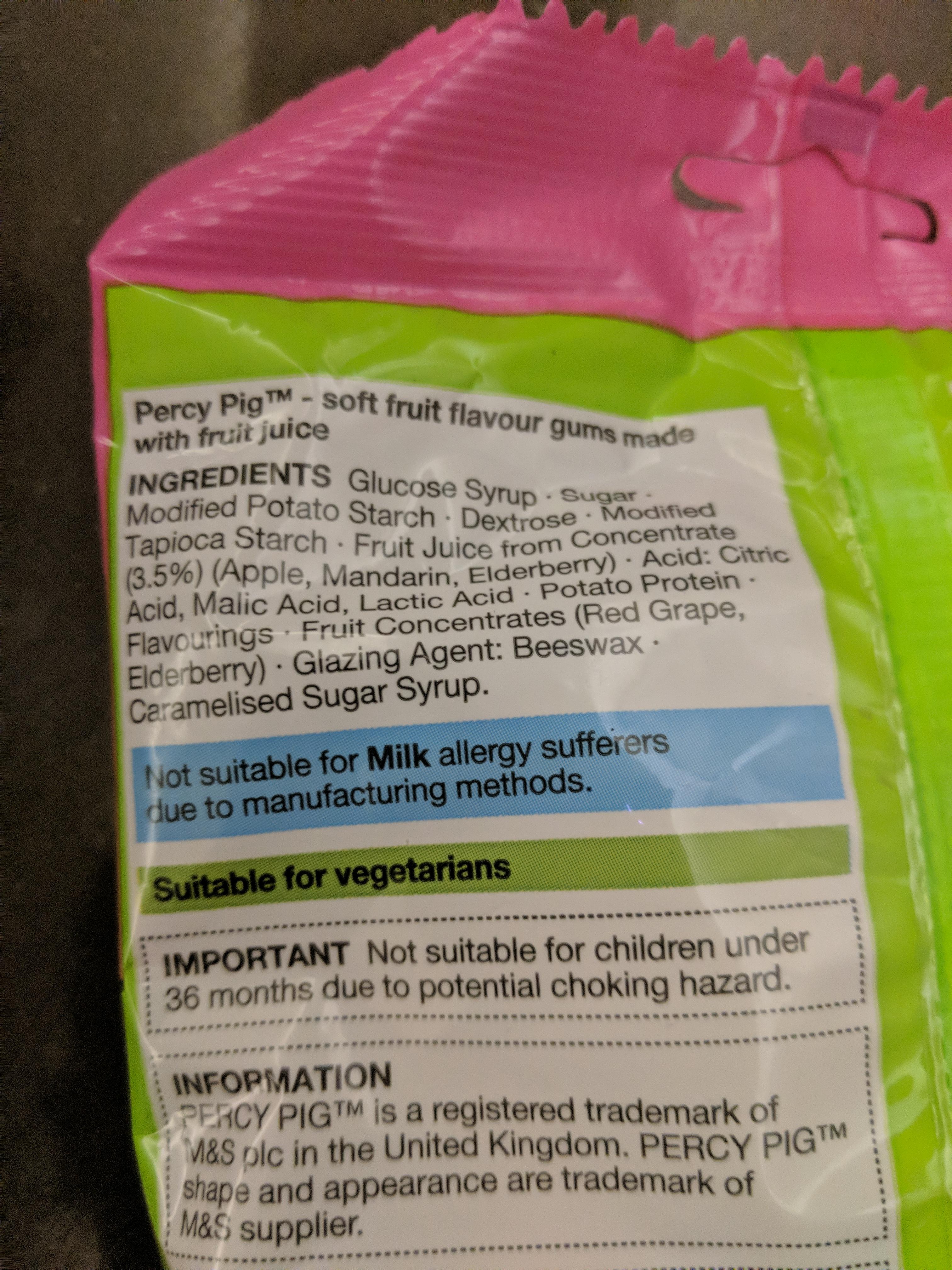 For my UK veggies, percy pigs are now all 100 vegetarian r/vegetarian