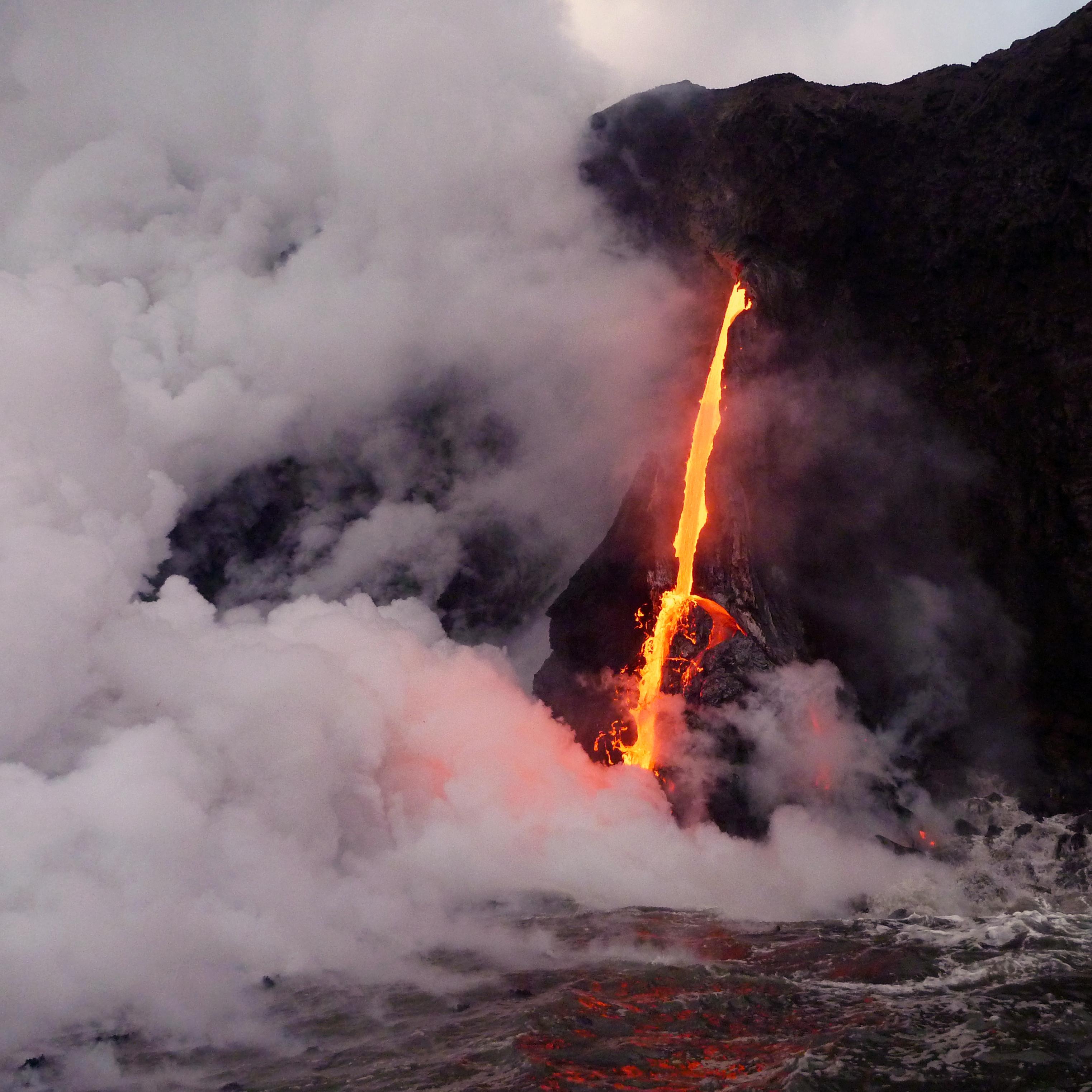 Lava flow into the Pacific Ocean Hawai'i Volcanoes National Park [OC