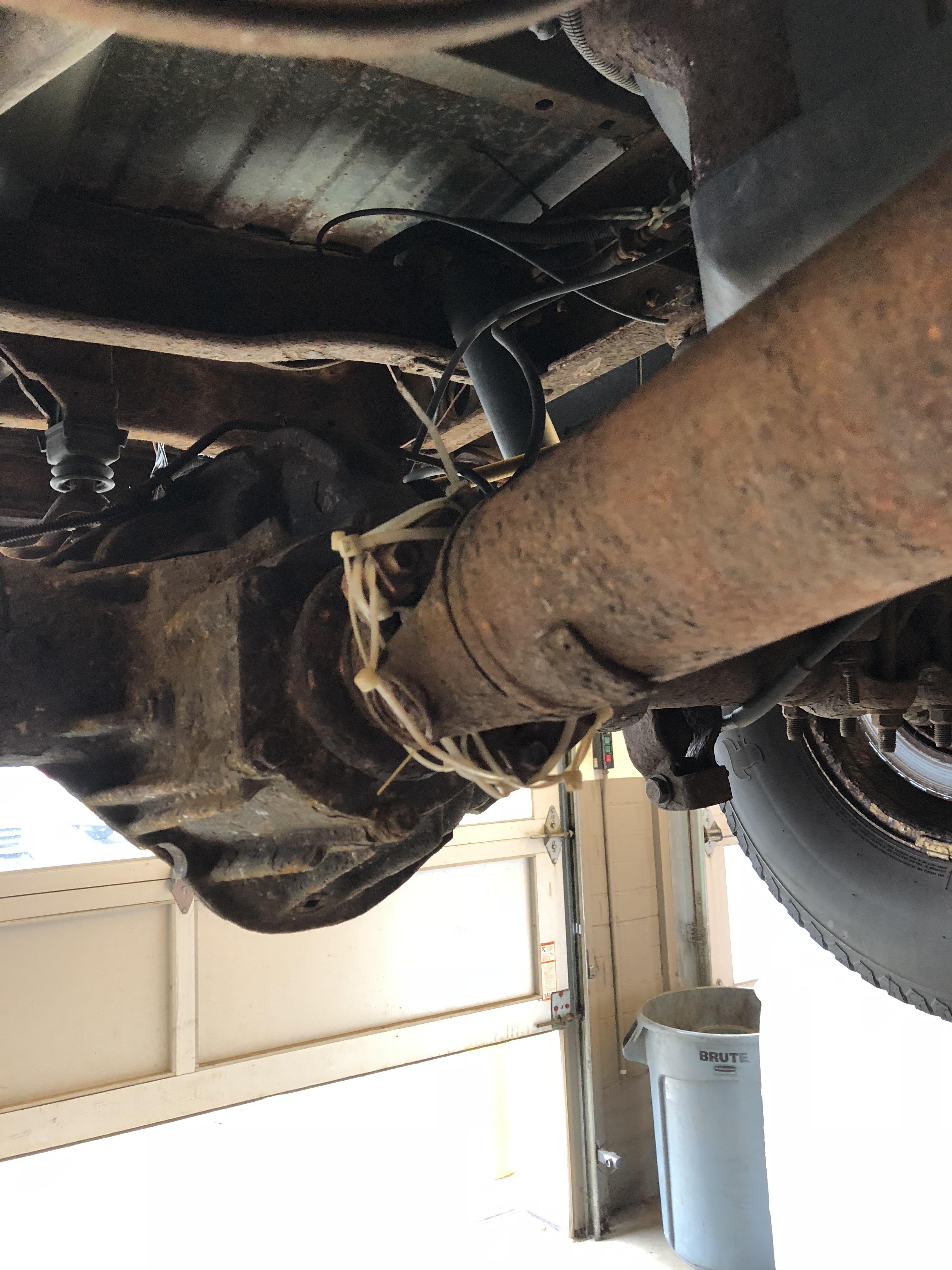 Dude just wants a brake flush, nvm the zip ties holding his drive shaft