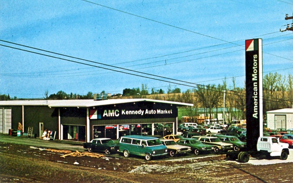 Kennedy Auto Market AMC dealership in Iowa City, Iowa, 1973. r