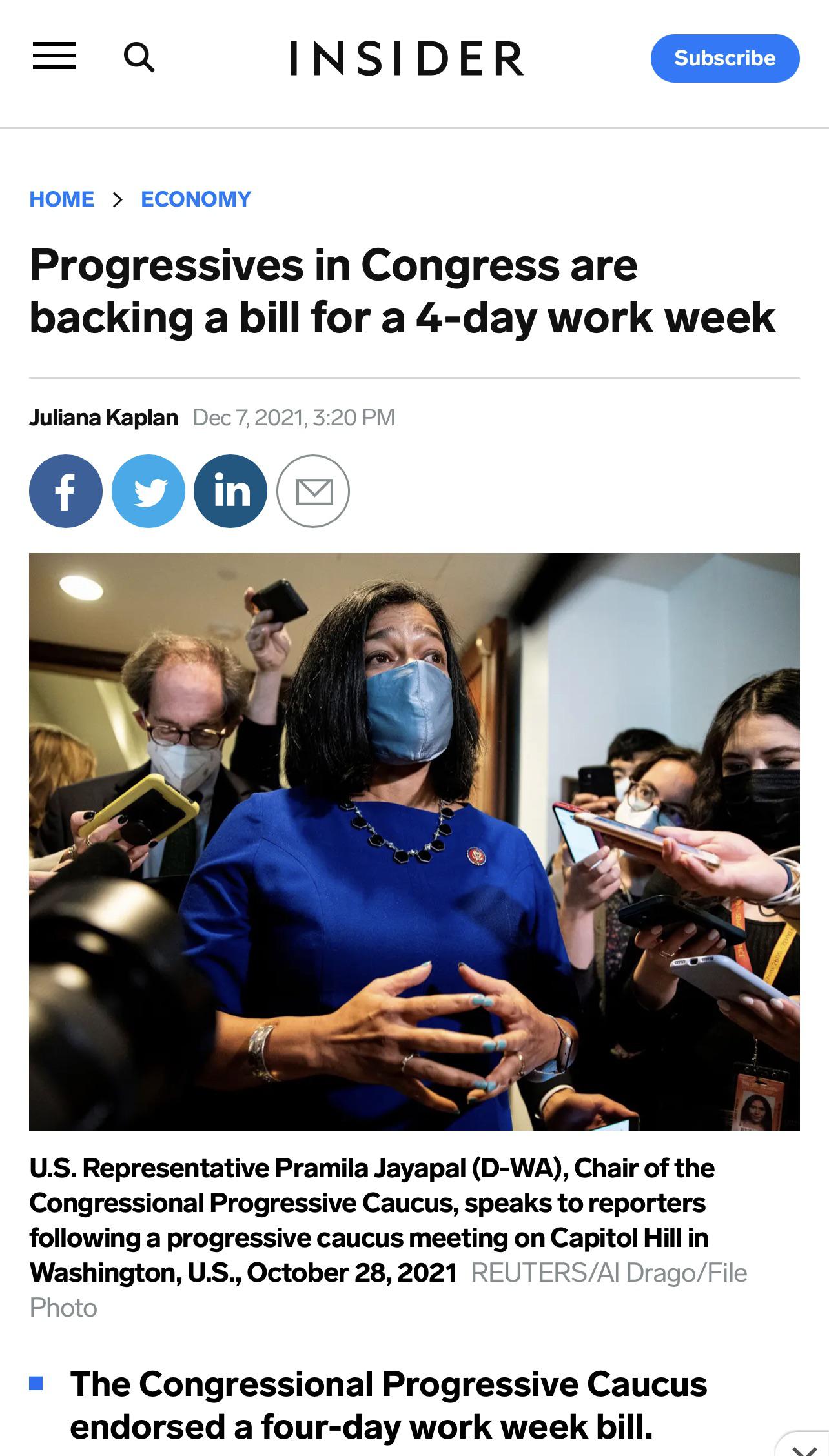 4 day work week bill proposed in US r/antiwork